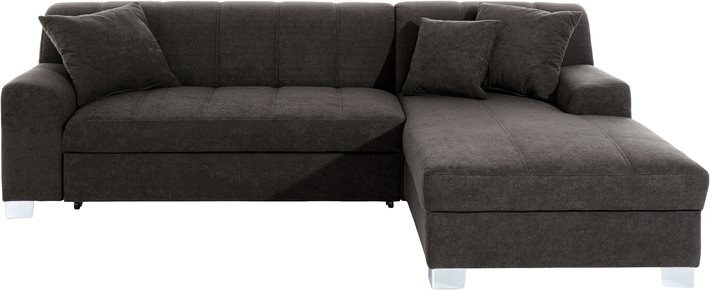 DOMO collection Ecksofa "Turah incl. Zierkissen, moderne Steppung, auch in günstig online kaufen