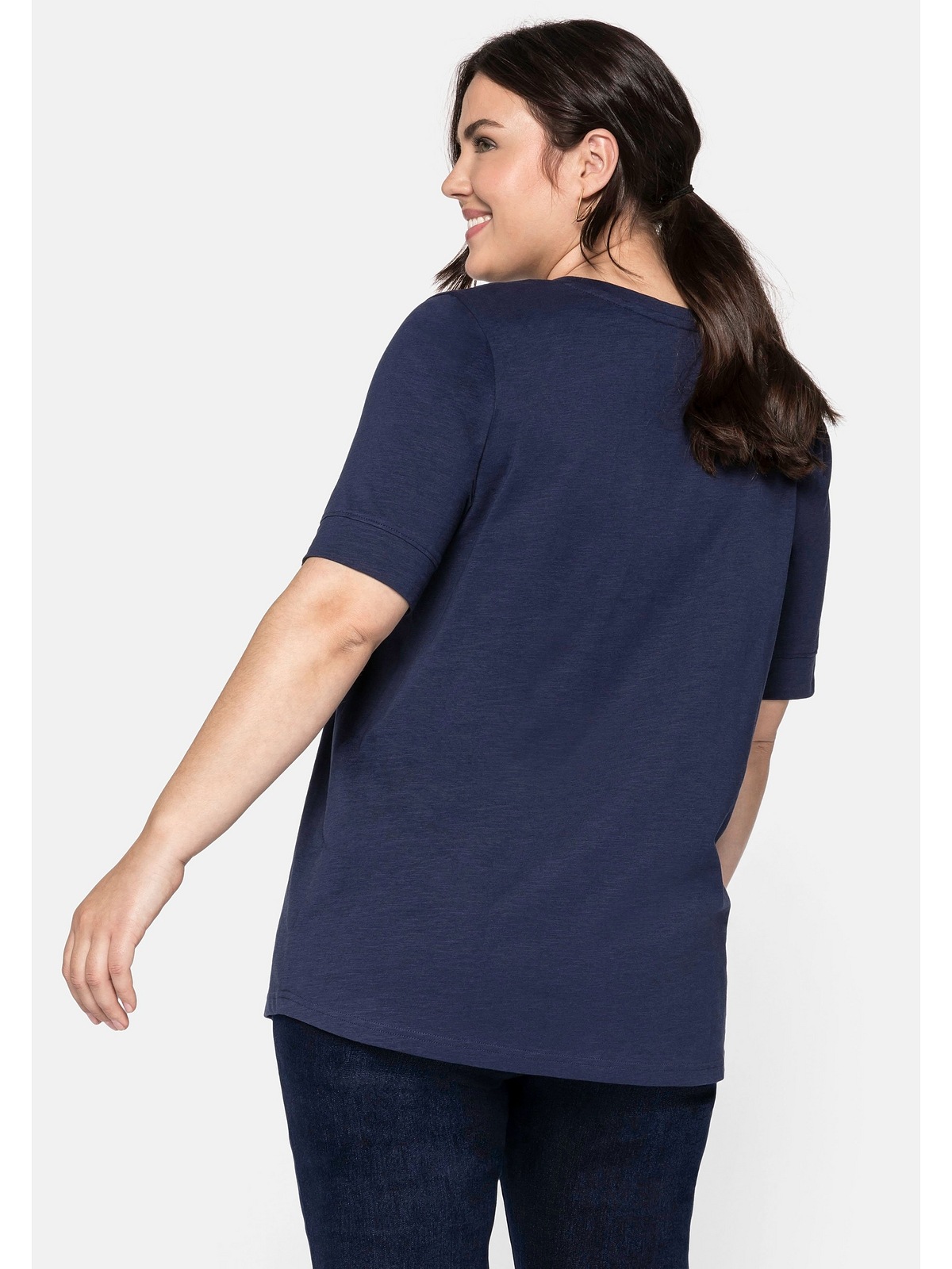 Falte für T-Shirt vorne mit Sheego »Große dekorativer | BAUR kaufen Größen«,