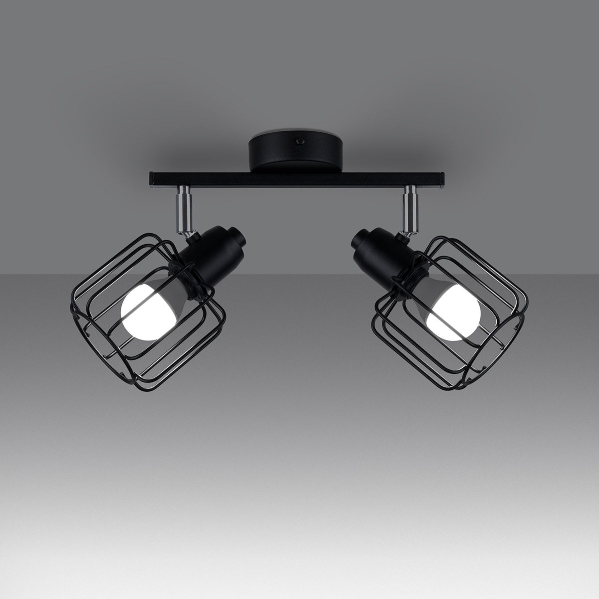 SOLLUX lighting Deckenleuchte »BELUCI«, 2 flammig, Leuchtmittel E14 | ohne Leuchtmittel, beweglicher Lampenschirm