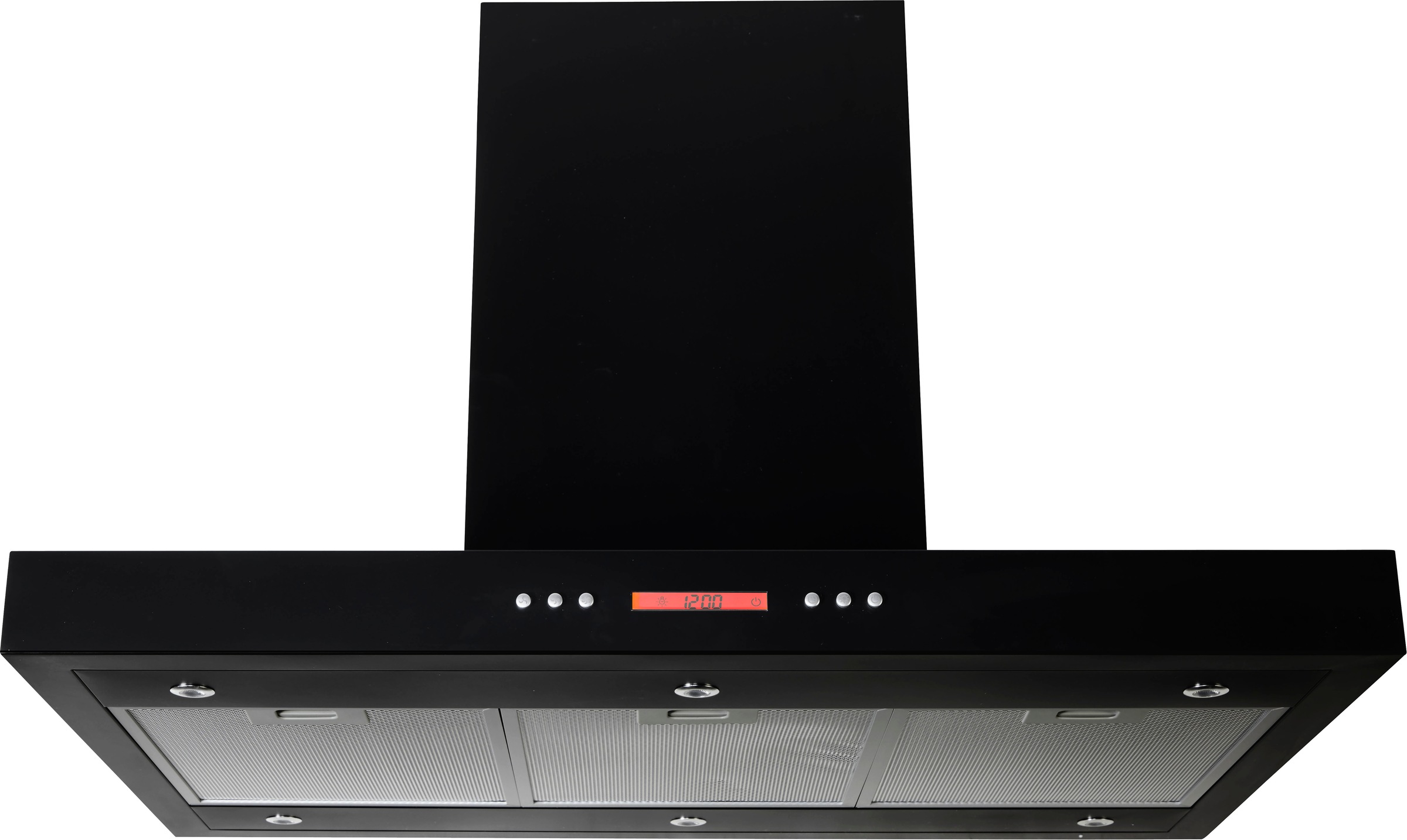 AMICA Inselhaube "IH 694 610 S", B:90cm H:62,5cm T:60cm, schwarz, Dunstabzugshauben, Großzügige Inselhaube für moderne offene Küchen