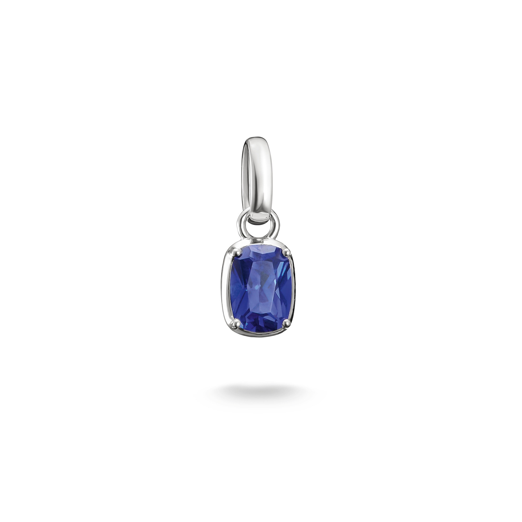 THOMAS SABO Damen Charm-Einhänger "Birthstone/Geburtsstein Charm - Connect", September, blau, Silber 925 (recycelt), Charms, mit Zirkonia (synth.)