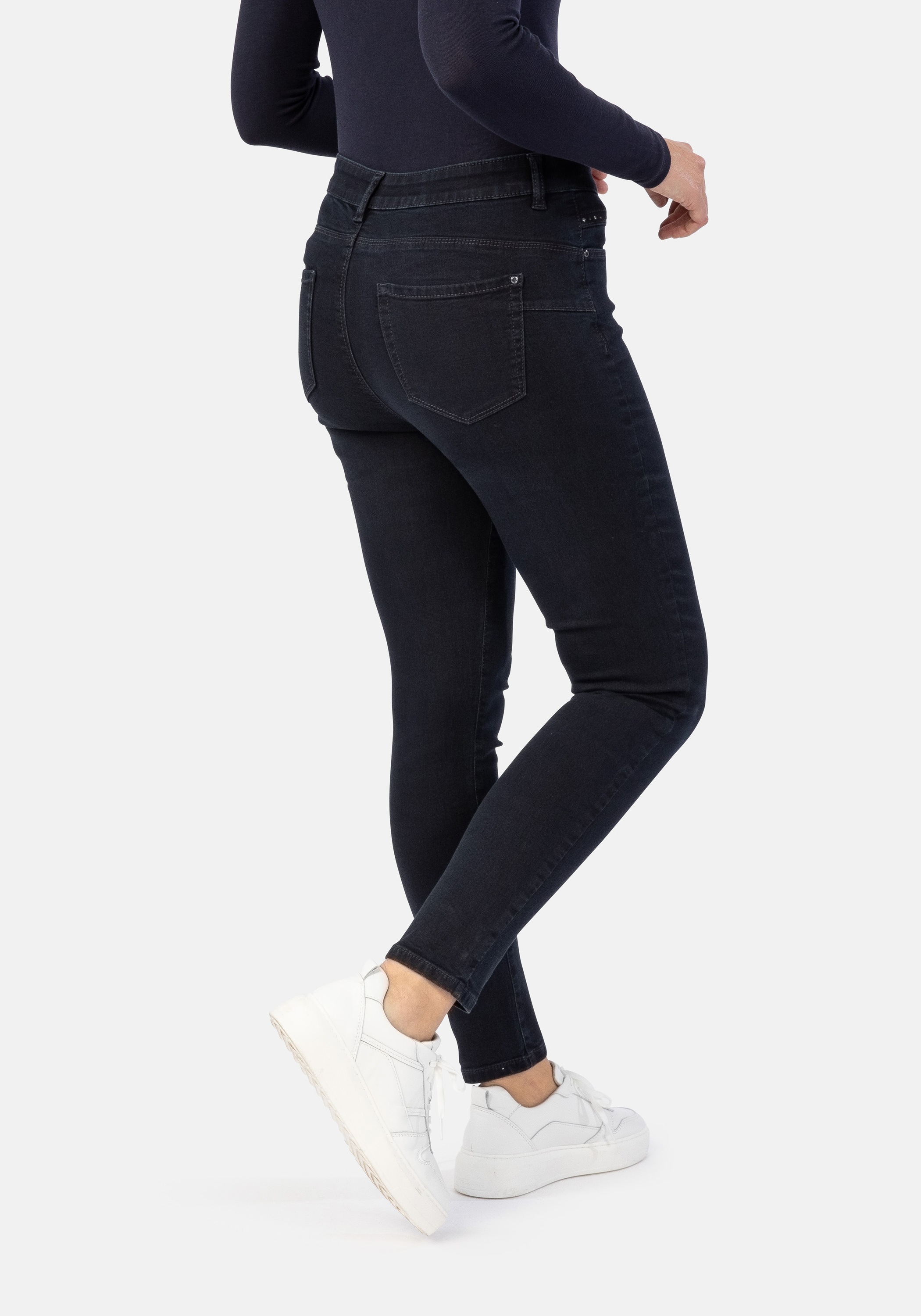 STOOKER WOMEN 5-Pocket-Jeans »Rio Denim Studs Skinny Fit«, Skinny Fit Casual Clean Wash Denim Jeans Magic Shape Effekt für Damen
