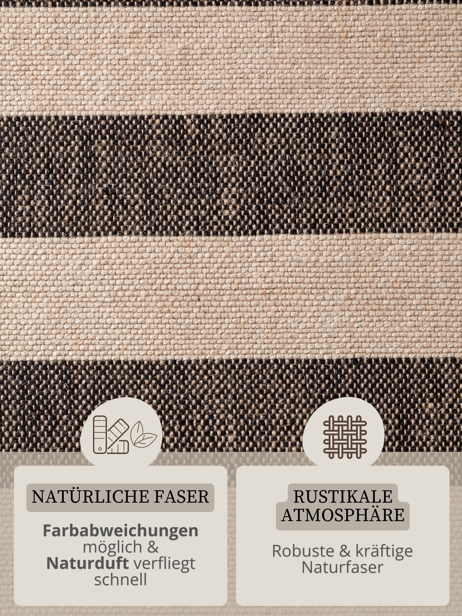 HANSE Home Teppich »Playa« rechteckig 6 mm Höhe Jute, Handgemacht, Naturteppich, Wohnzimmer, Läufer, Fransen