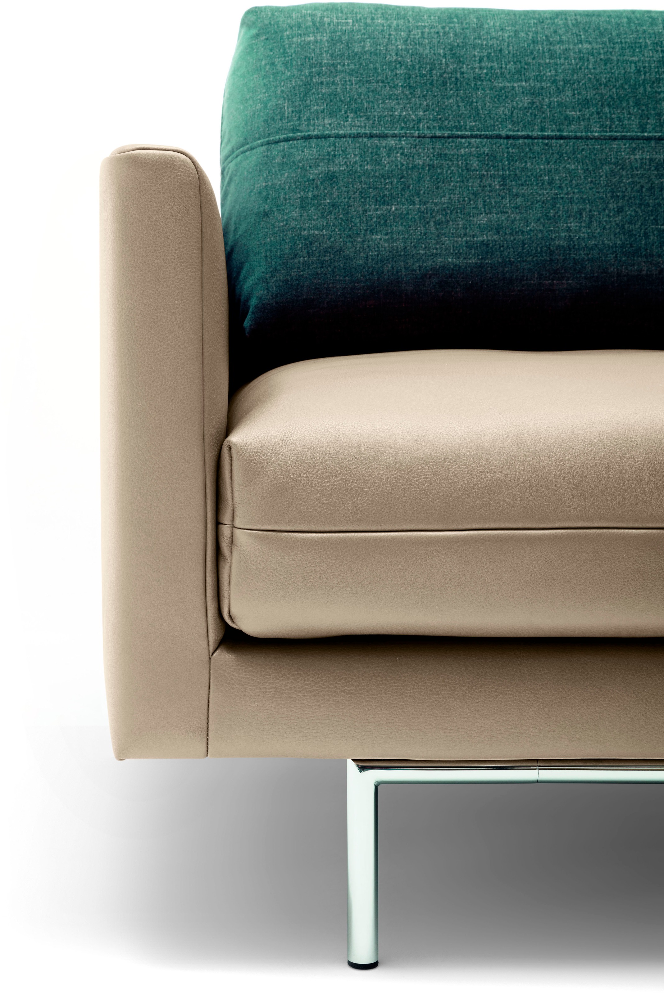 Creation BY ROLF BENZ 3,5-Sitzer »CR.414, Designsofa, edles Sofa, Loungesofa, Ledersofa, klares Design«, aus Leder oder Chenille, erstklassiger Sitzkomfort, legere Polsterung