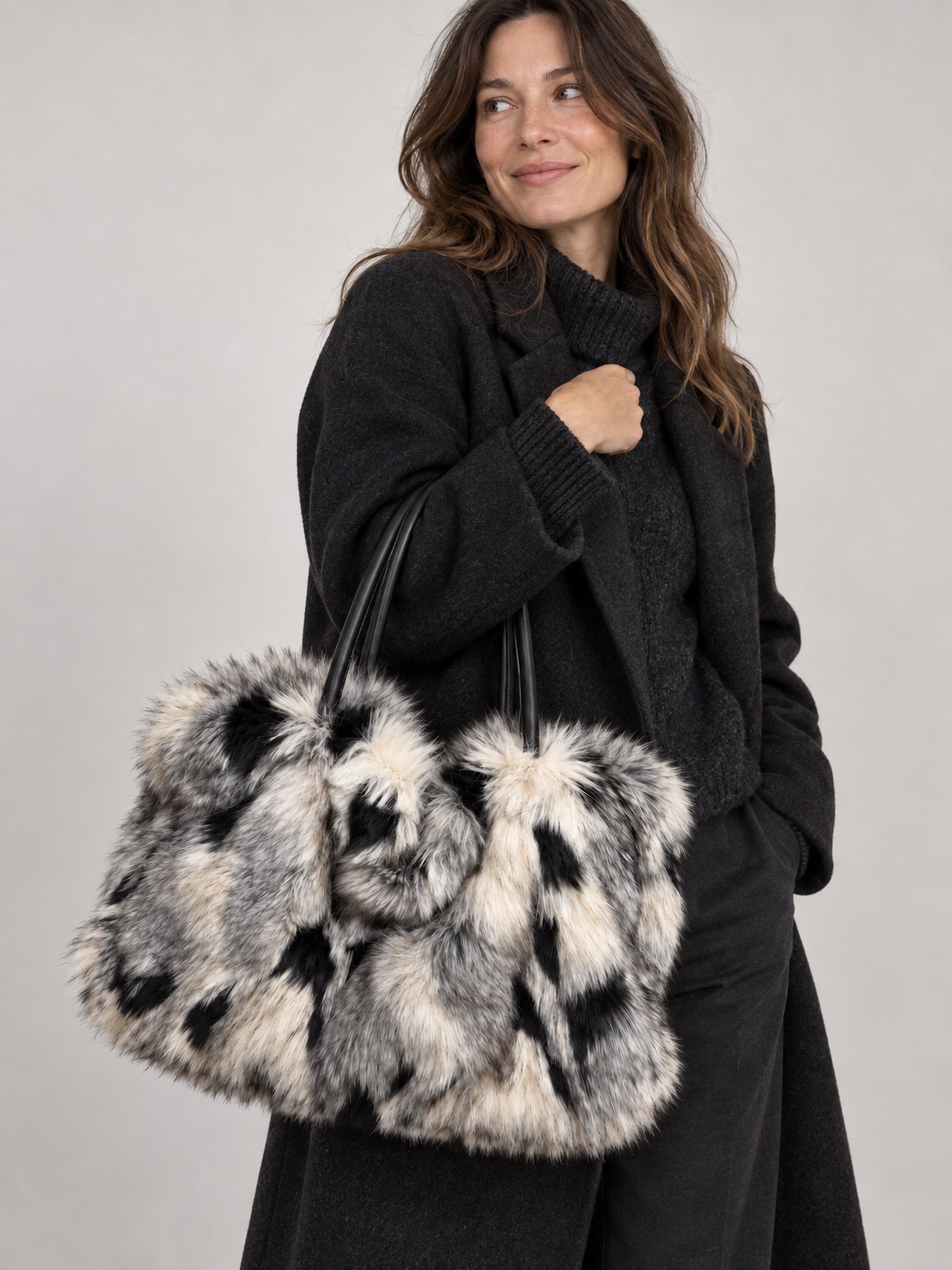 COLLEZIONE ALESSANDRO Shopper »Wolke« XXL Shopper aus weichem Teddy-Material