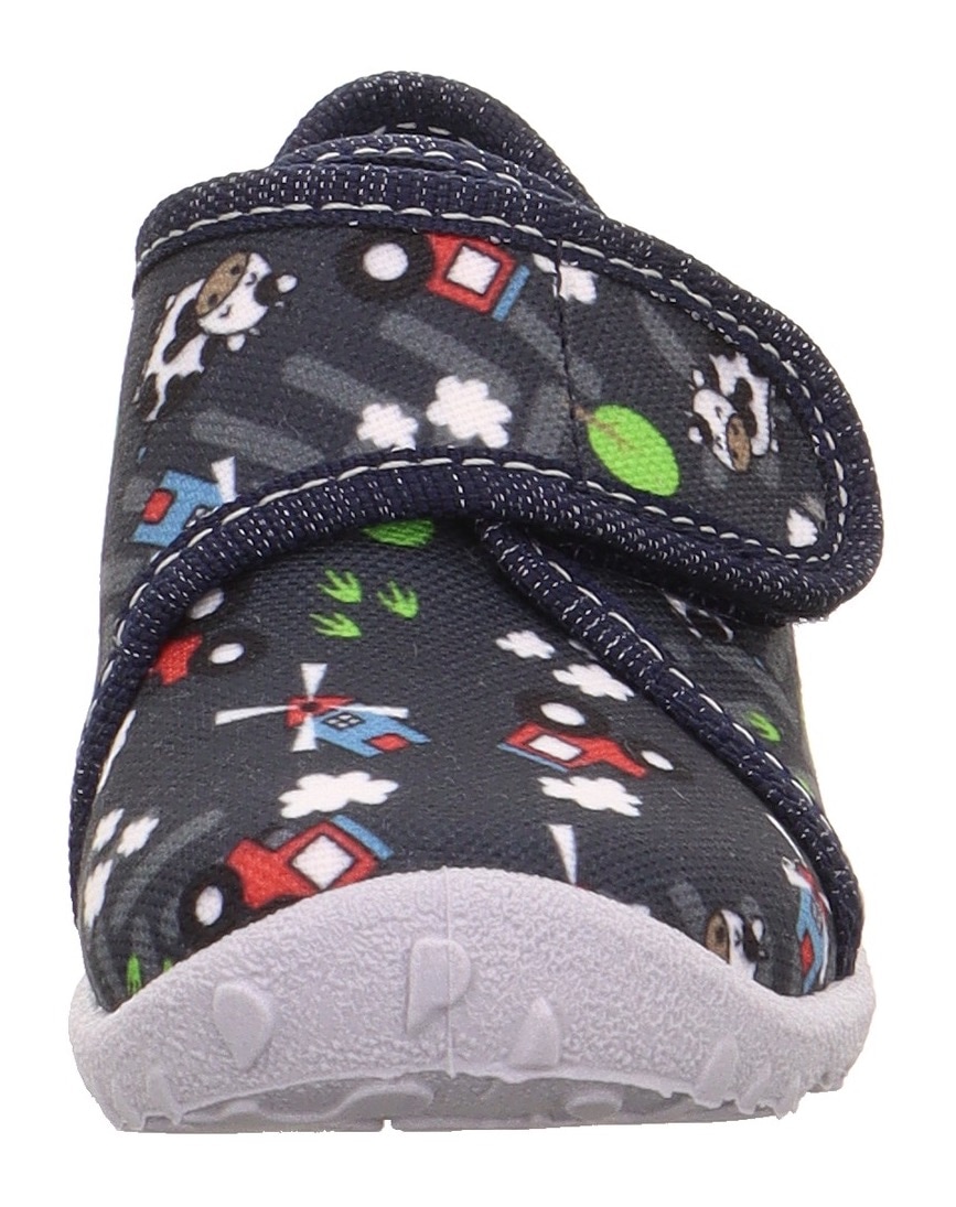 Superfit Hausschuh »SPOTTY WMS: Mittel«, Klettschuh, Kindergarten Schuh mit Motiv, Größenschablone zum Download