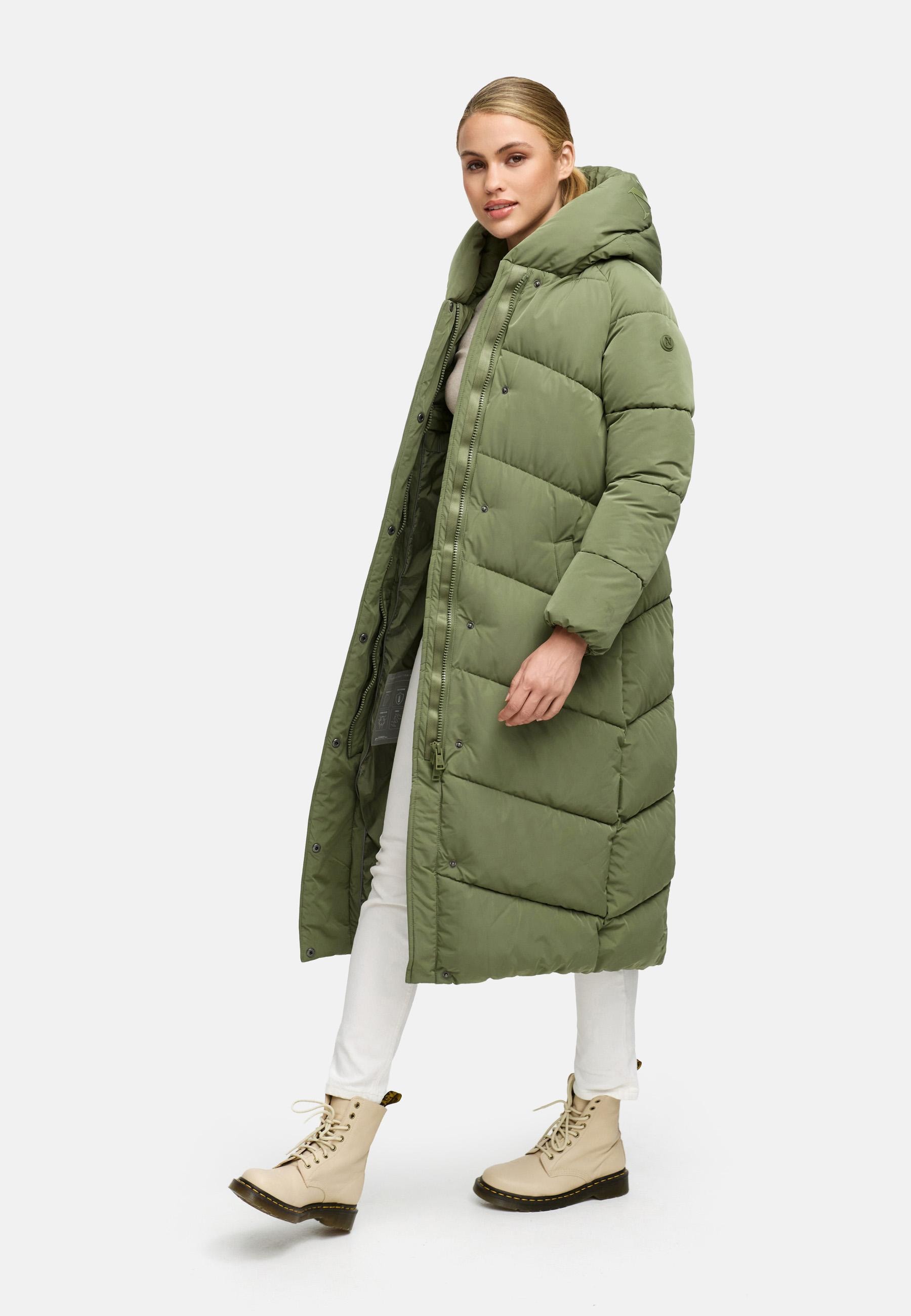 Navahoo Steppmantel »Eisblick 14«, Gesteppter Damen Mantel mit Taillengürtel