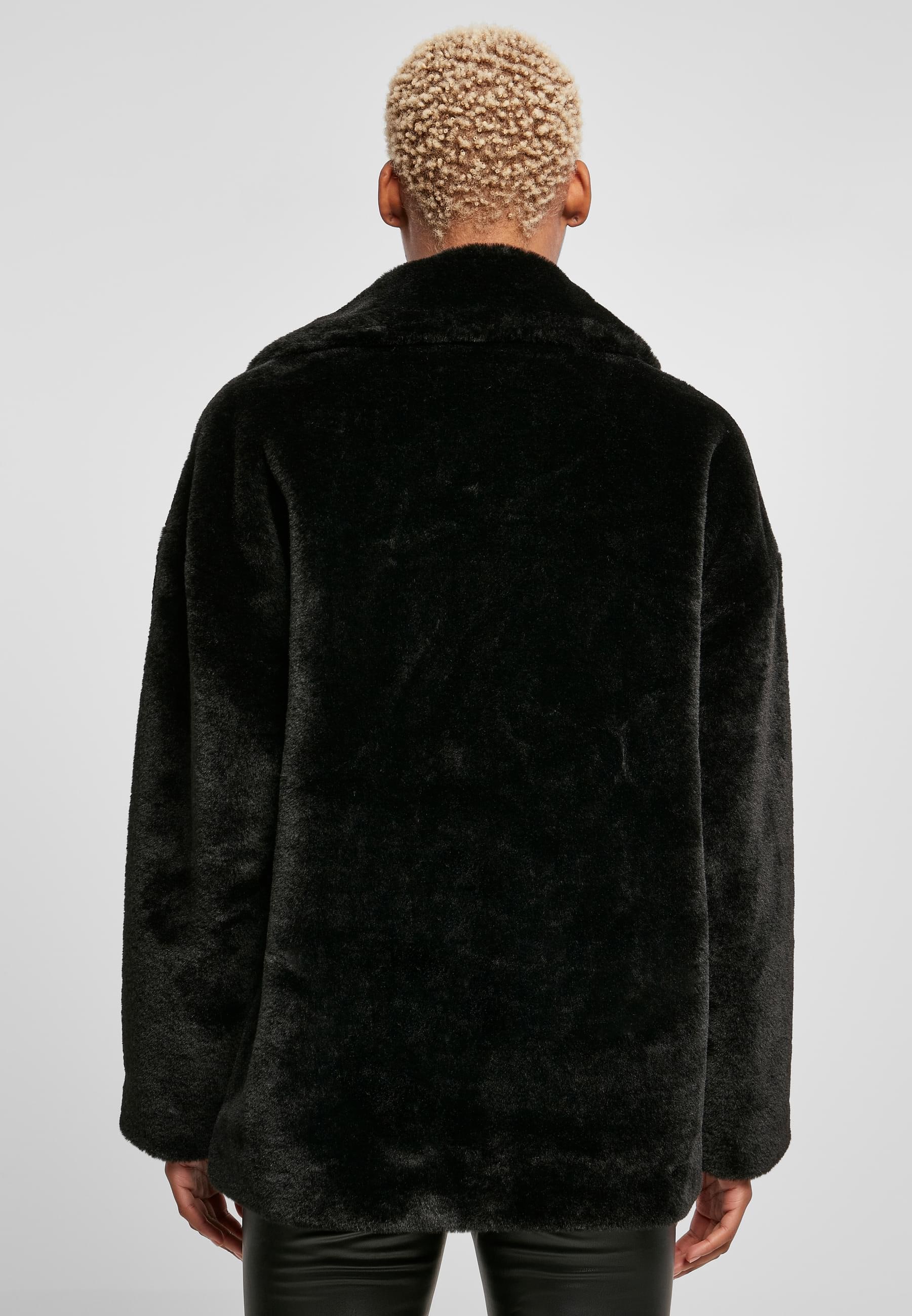 URBAN CLASSICS Winterjacke »Urban Classics Damen Ladies Lapel Teddy Jacket«, (1 St.), ohne Kapuze