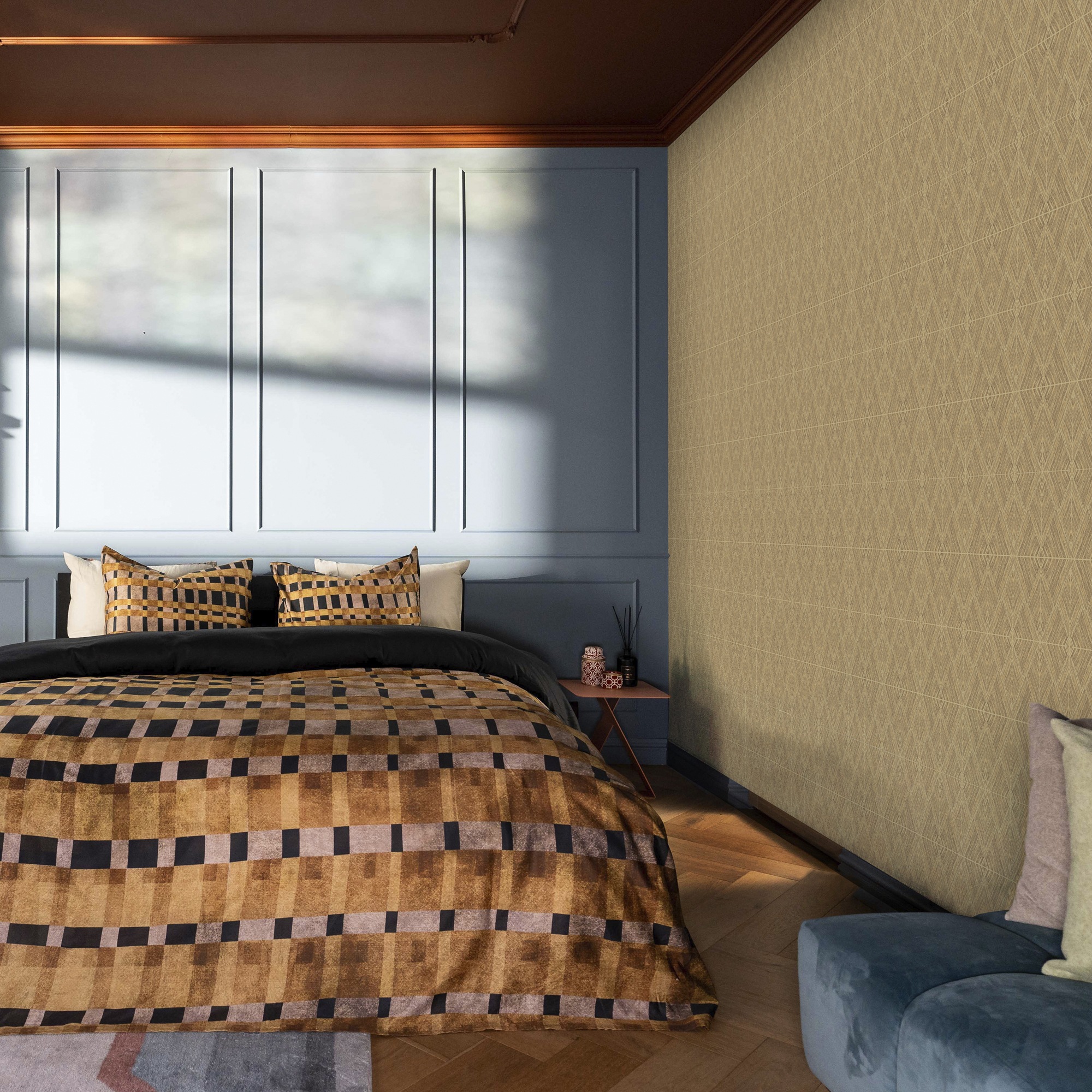 kayori Vliestapete »Kyushu« kariert glatt 10mx52cm (ca. 5m2)