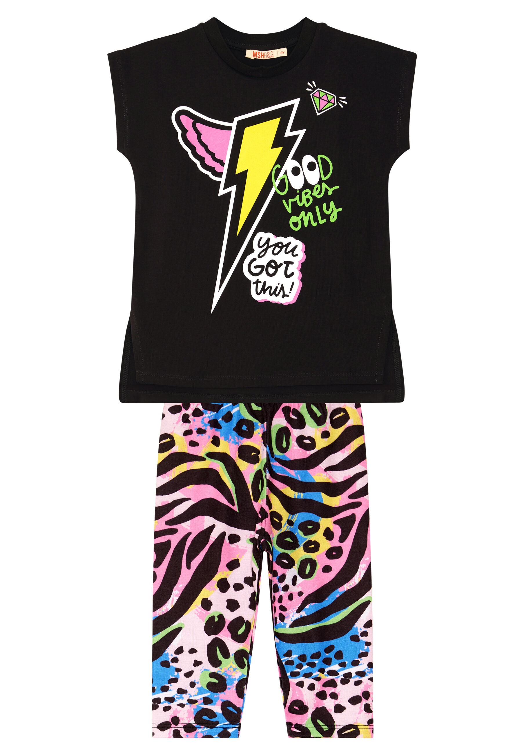Denokids Hausanzug »Good Vibes«, mit Leopardenmuster