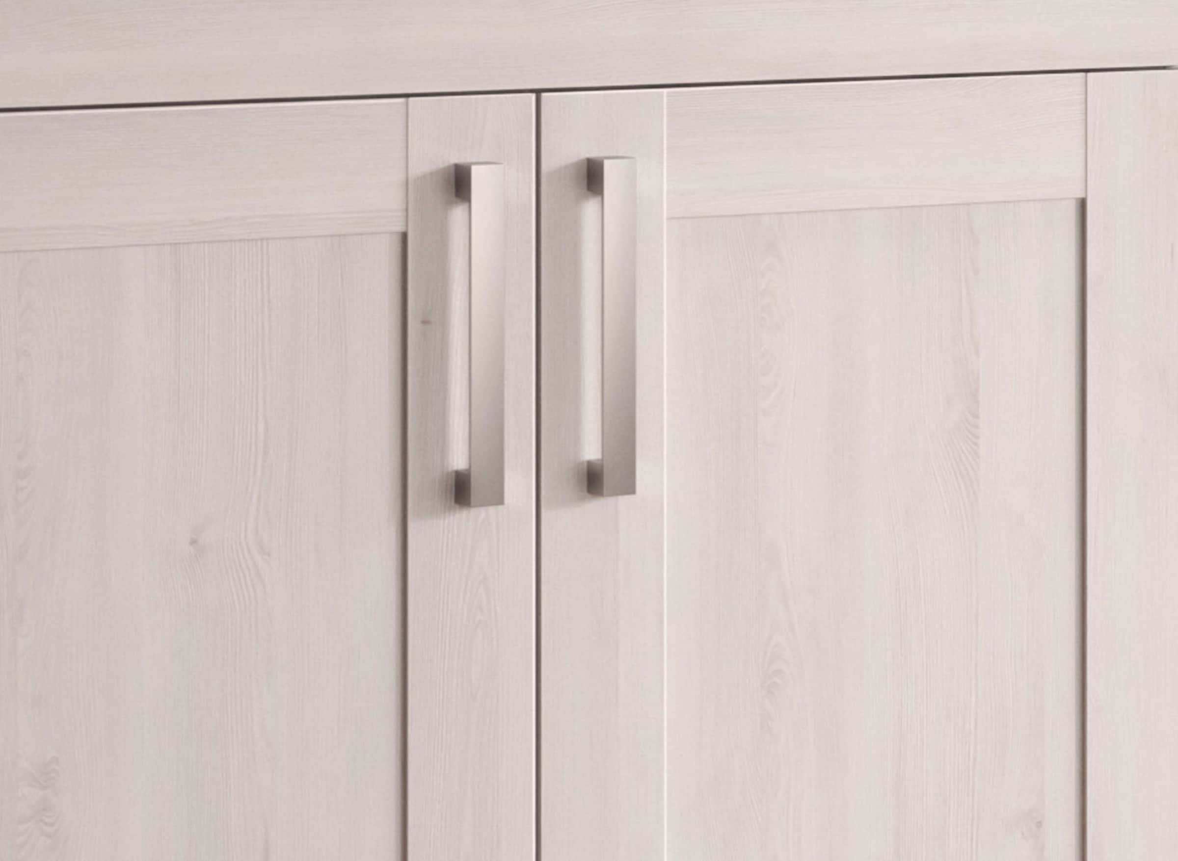 Home affaire Garderoben-Set »Cosenza, Breite ca. 285 cm, 2-farbig, 5-teilig, bestehend aus:«, (5 St.), Garderobenschrank, Sitzbank, Garderobenpaneel, Schuhschrank, Spiegel