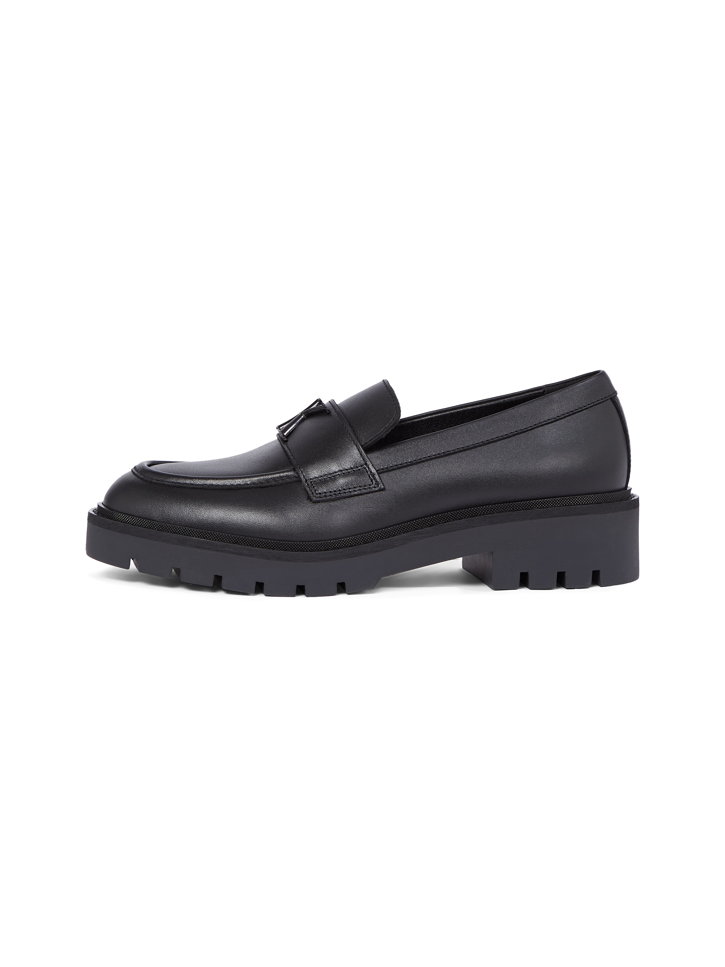 Calvin Klein Jeans Loafer »FLATFORM LOAFER HW MG LTH«, Blockabsatz, Schlupfschuh, Halbschuh, Businessschuh mit Zierriegel