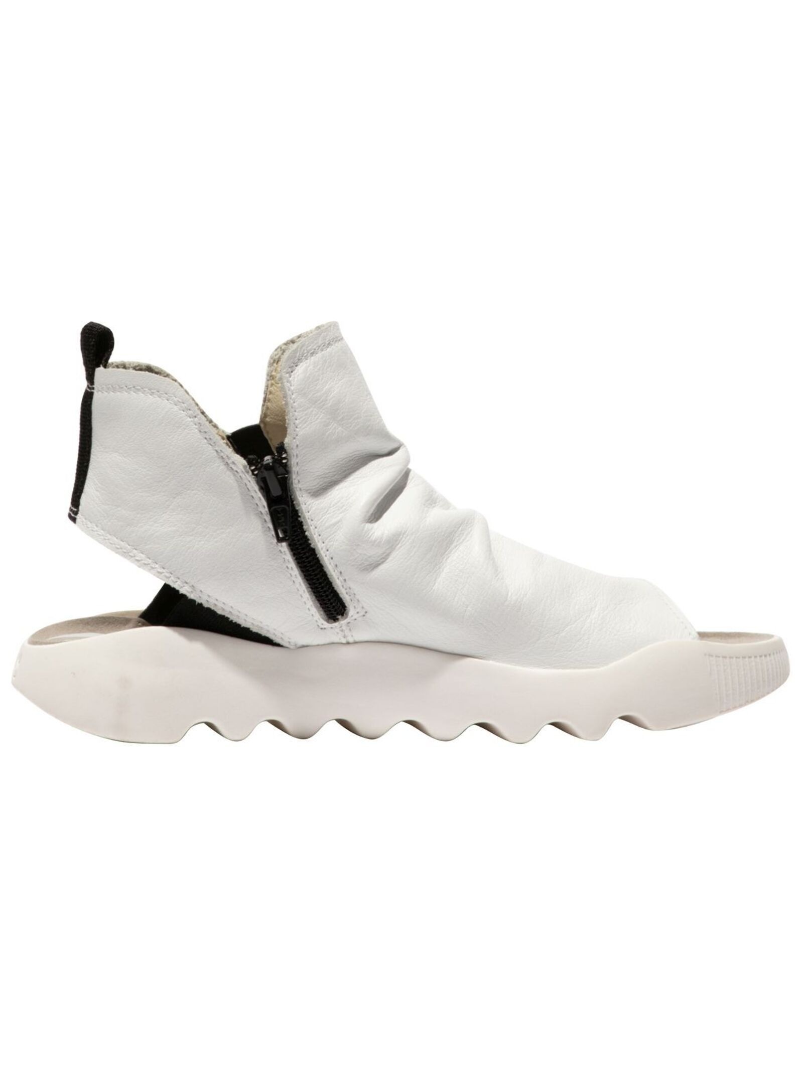 Schaftsandalette SOFTINOS "softinos Sandalen Leder", Damen, Gr. 37, weiß, Leder, Schuhe 3