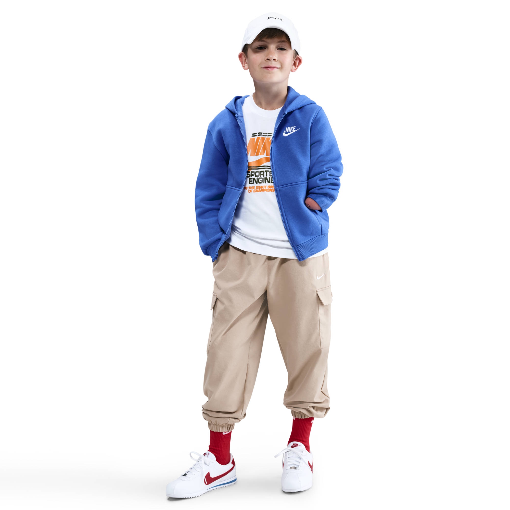 Nike Sportswear Kapuzensweatjacke »K NSW CLUB FLC HD FZ LS LBR«