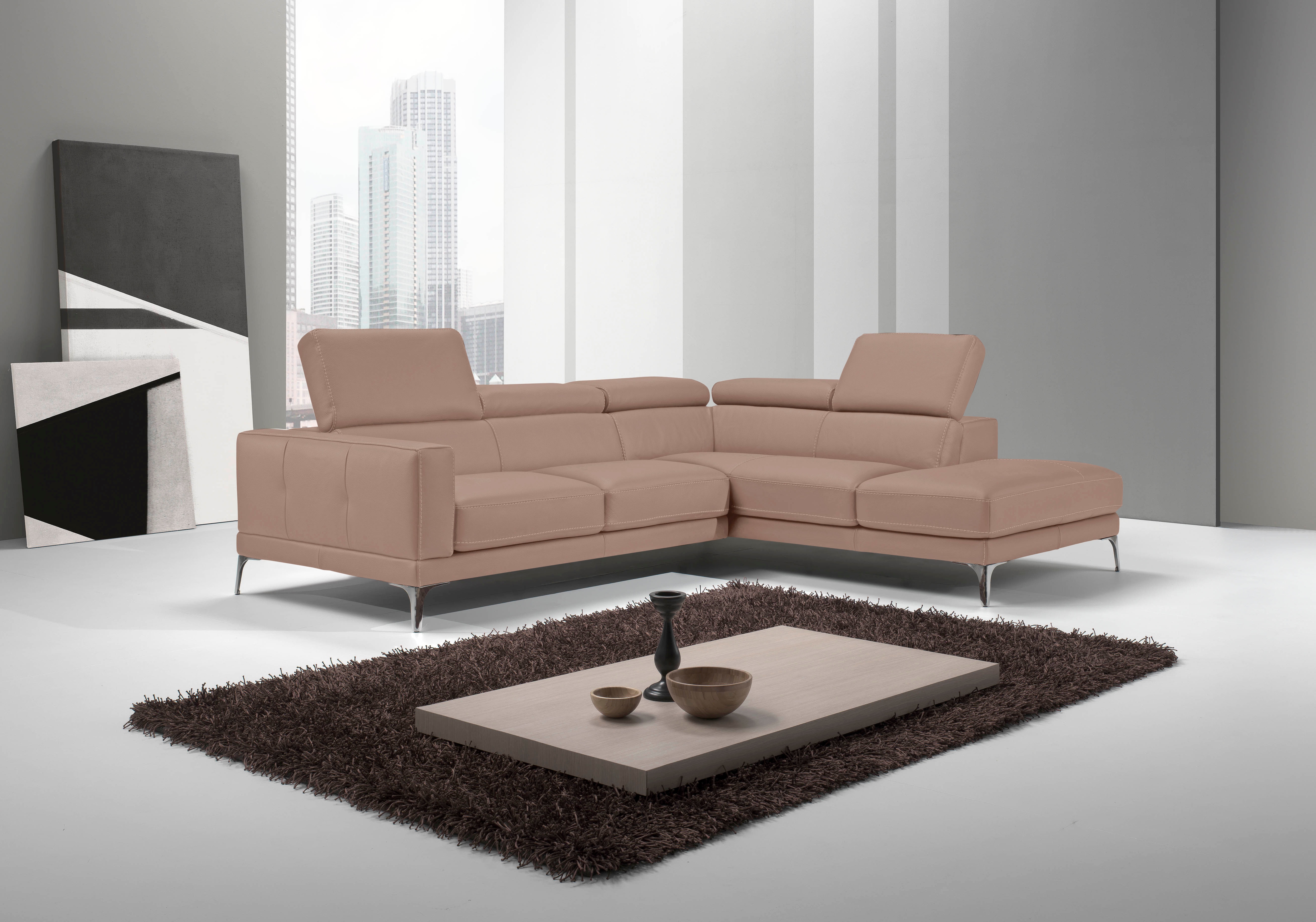 Egoitaliano Ecksofa "Claudie, Designsofa mit extrakomfortablem Sitzkomfort, L-Form" Inkl. Kopfteilverstellung, L-Form