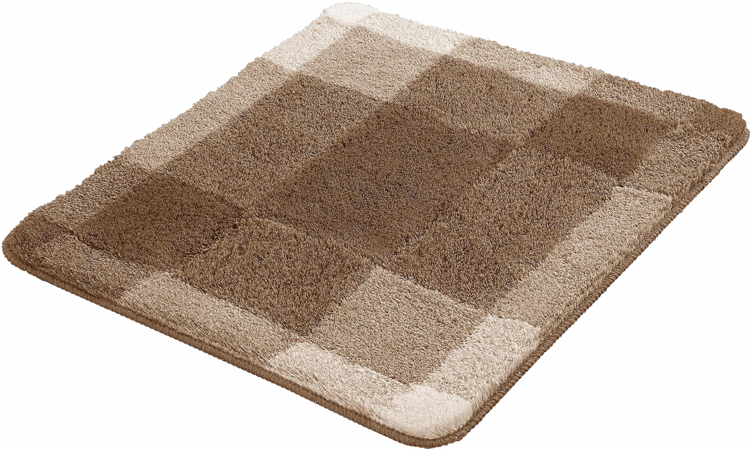 MEUSCH Badematte »Mix«, rutschhemmend beschichtet, fußbodenheizungsgeeignet-schnell trocknend, Badteppich, modernes geometrisches Design, Ton in Ton Farbabstufung