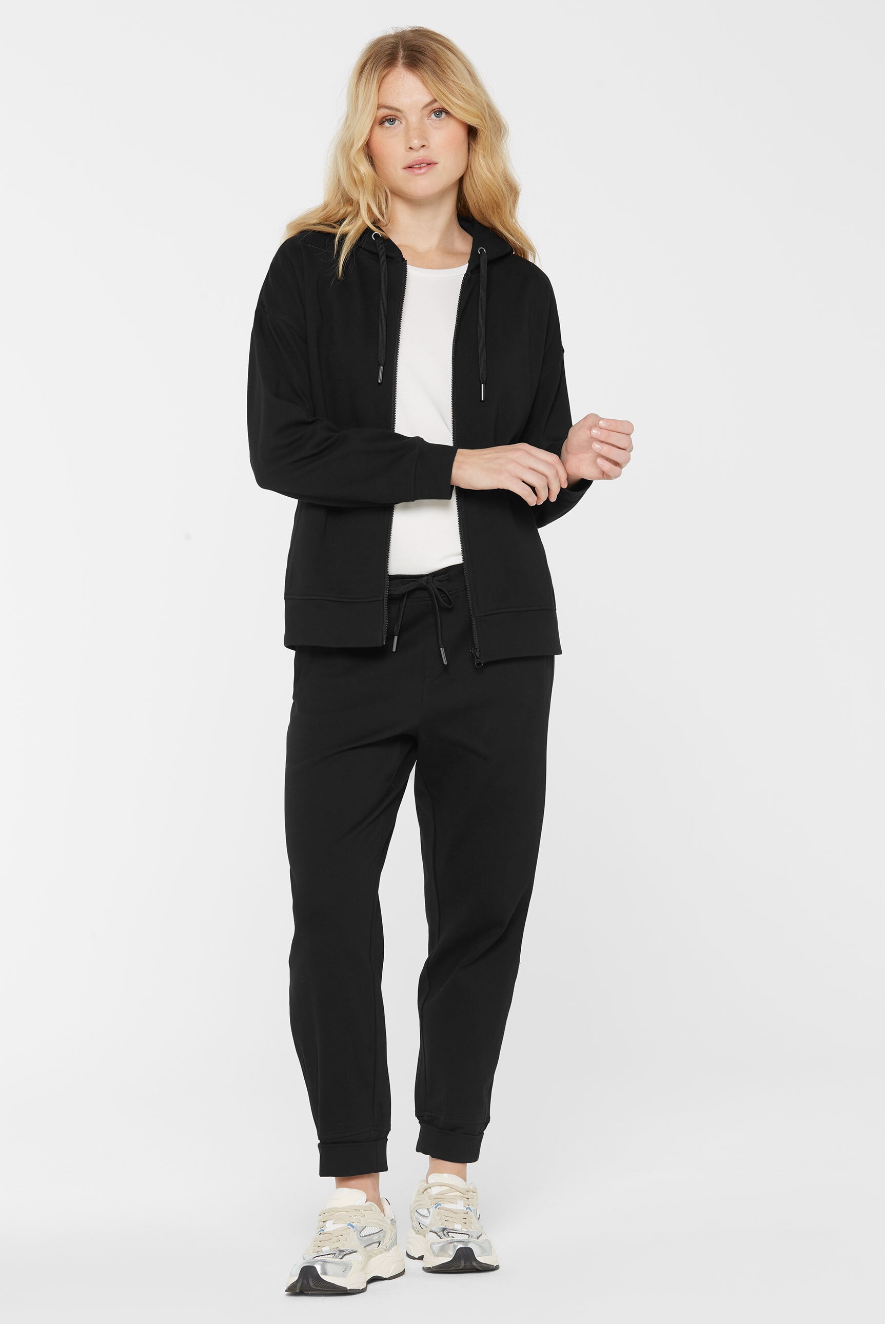 SENSES.THE LABEL Kapuzensweatjacke mit Baumwolle