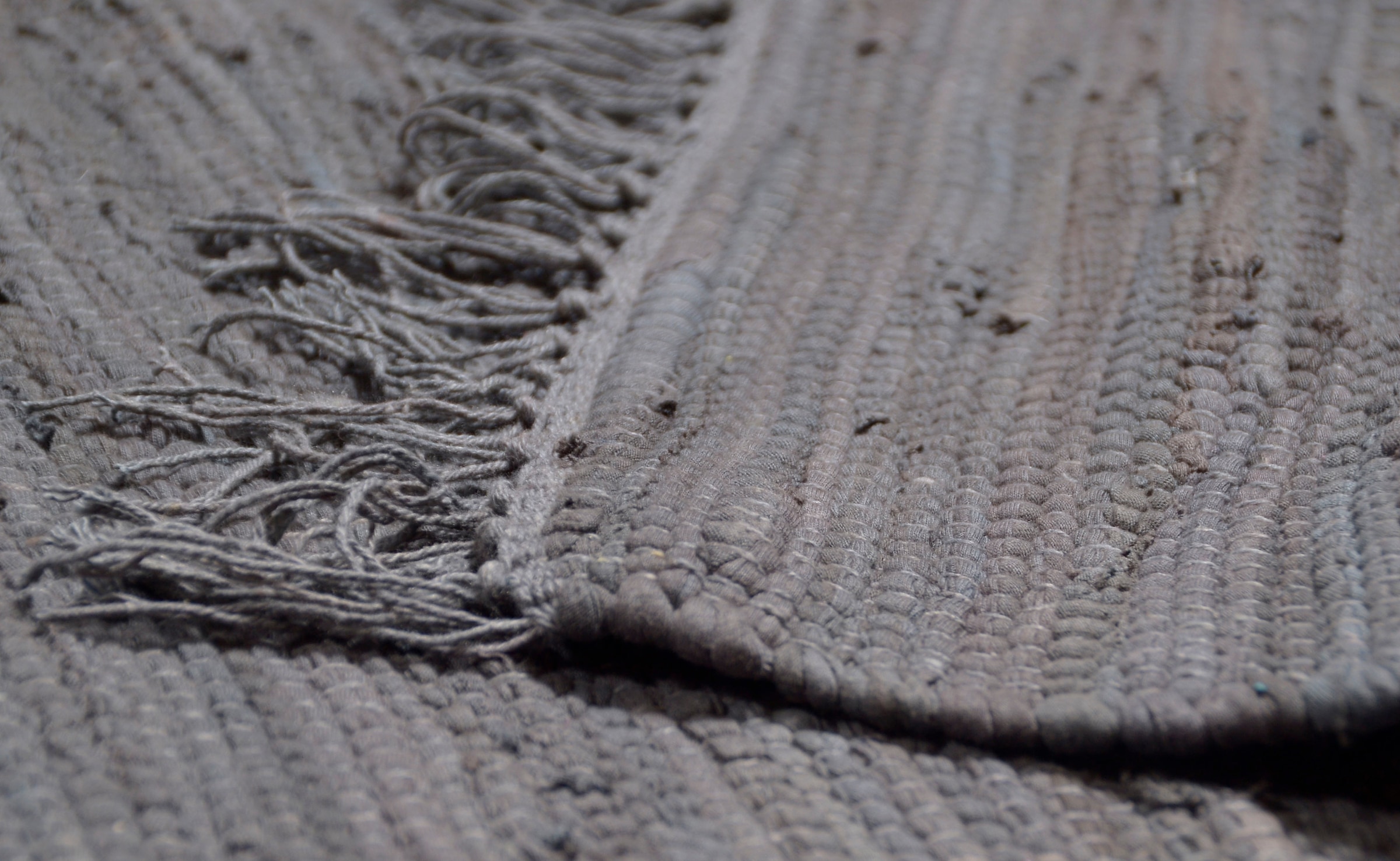 Handweb Teppich, Flachgewebe, reine THEKO »Happy Fransen | rechteckig, Cotton«, mit Teppich Baumwolle, BAUR handgewebt,