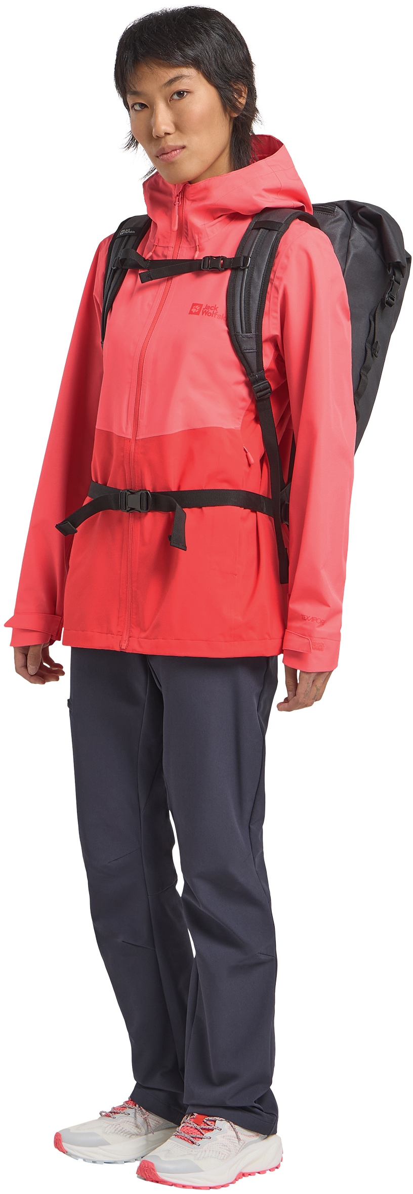 Jack Wolfskin Funktionsjacke »WEILTAL 2L JKT W«, mit Kapuze, Kapuze: fest mit der Jacke verbunden