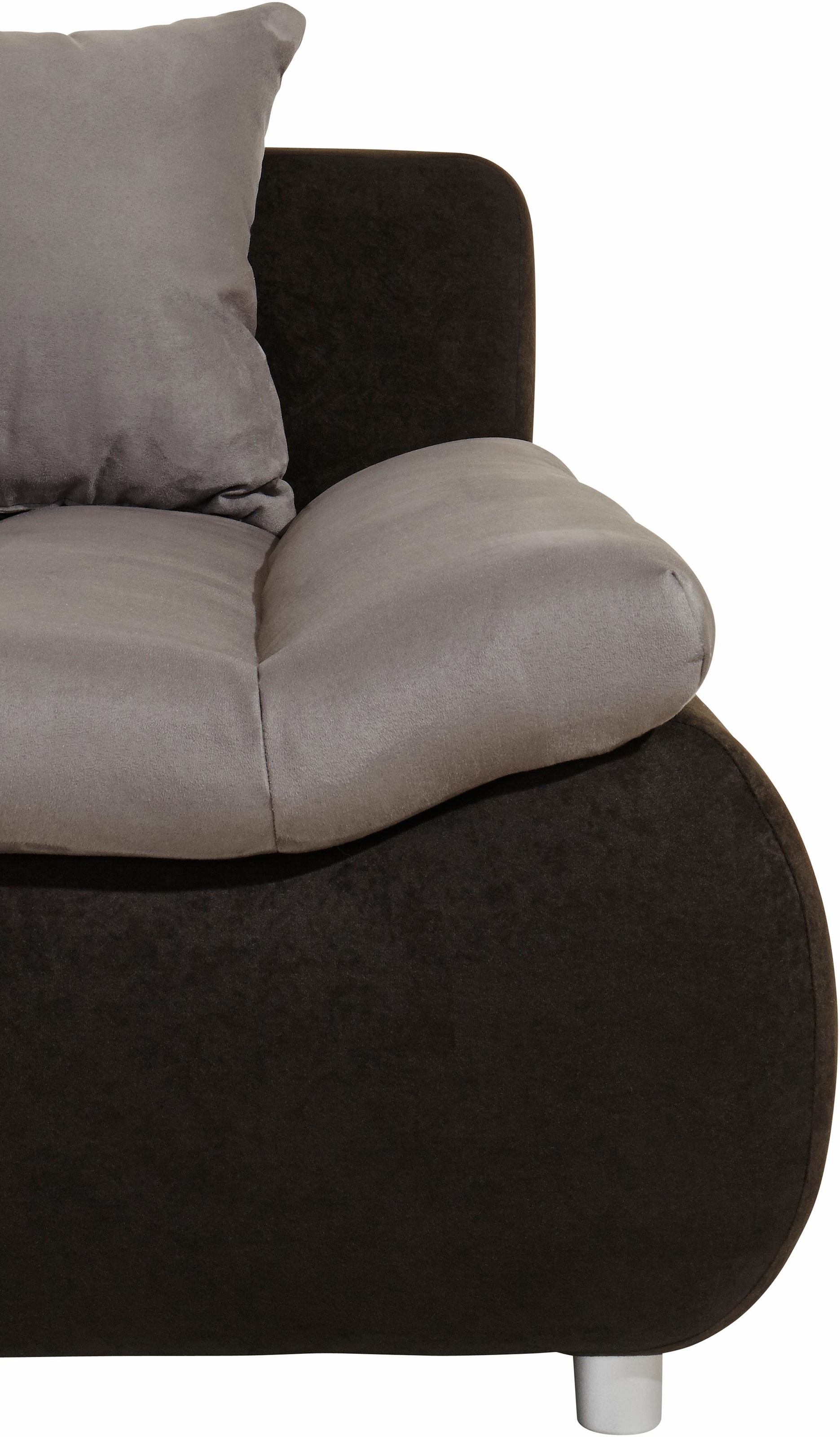 INOSIGN Ecksofa »Imola modern und elegant, bequem, aktuelle Steppung im Sitz, L-Form«, inkl. Bettfunktion und Bettkasten