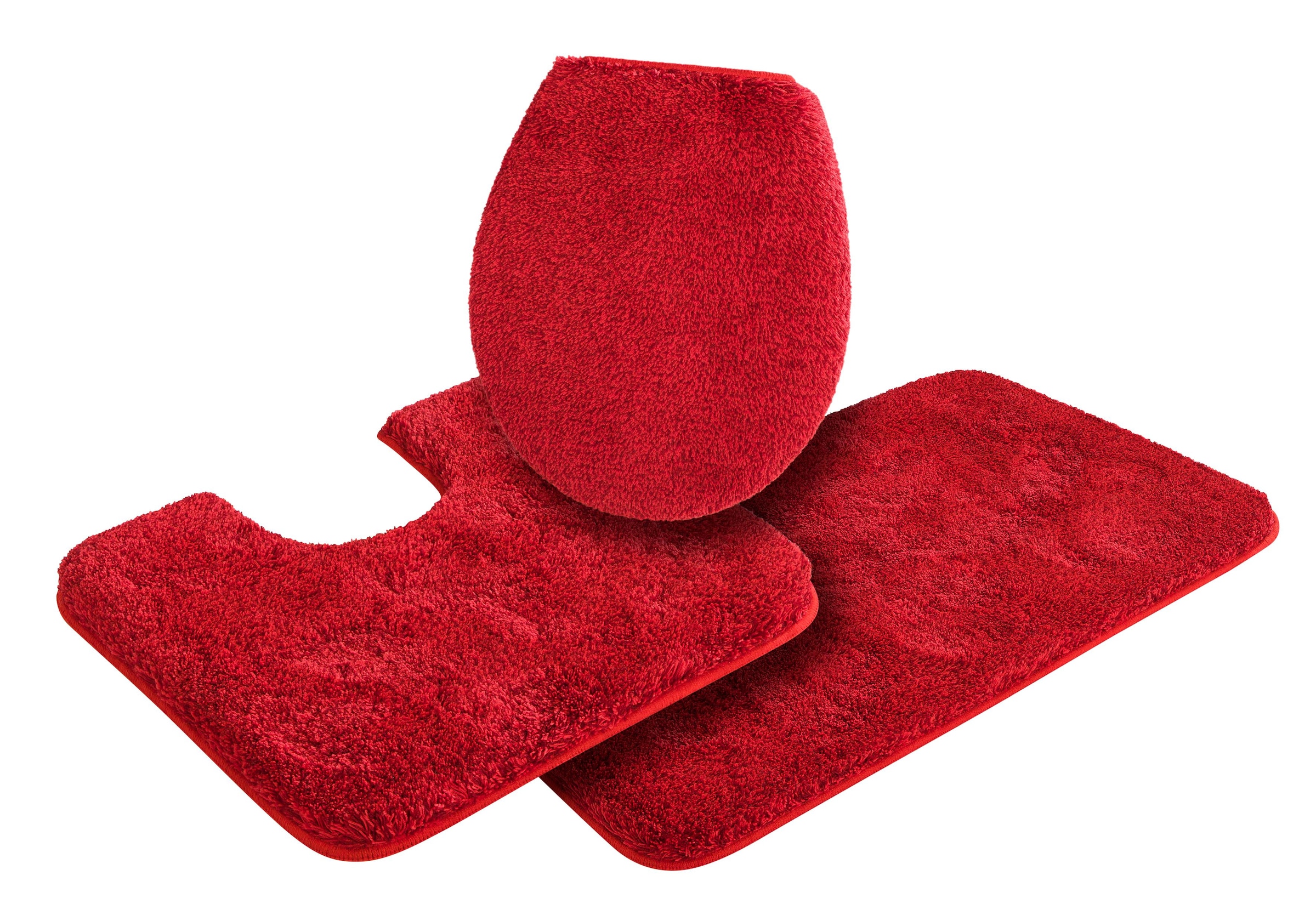 Grund Badematte »Melos, Badvorleger, Badezimmer Teppich, sehr weich«, rutschhemmend beschichtet, fußbodenheizungsgeeignet, melierte Optik, sehr weicher Flor, Melange-Effekt, Made in Europe