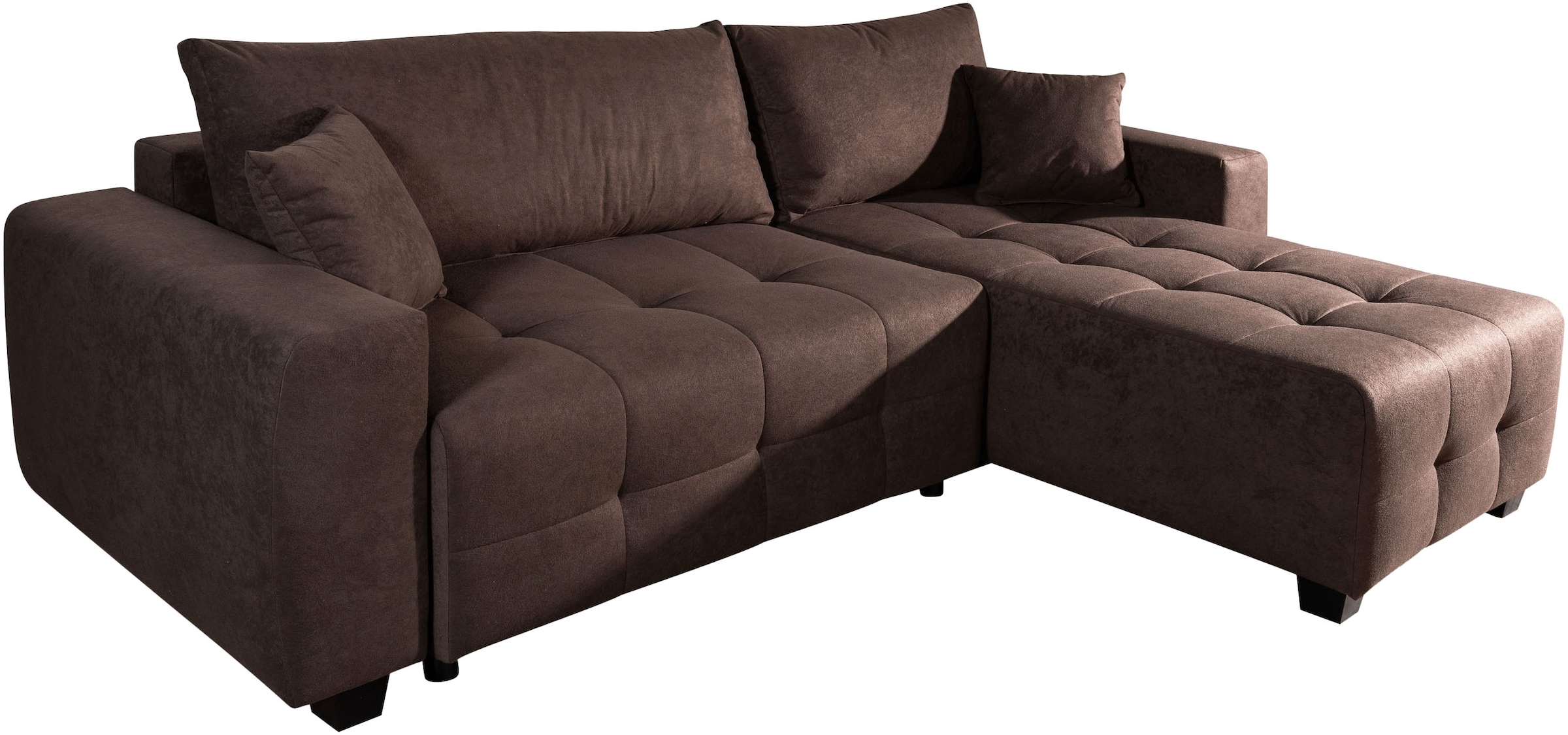 OTTO home Ecksofa »Bella Couch L-Form, B: 234 cm - OTTO. Verlässliche Qualität.« optional Schlaffunktion & Bettkasten, mit Zierkissen