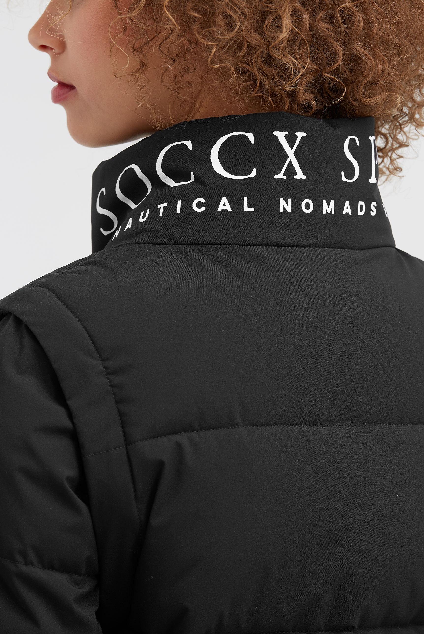 SOCCX Winterjacke ohne Kapuze mit abnehmbaren Ärmeln