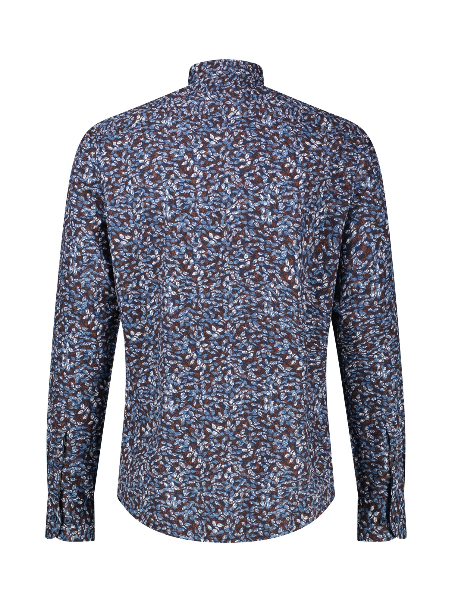 LERROS Langarmhemd »Herrenhemd aus Baumwolle mit floralem All-over-Print«