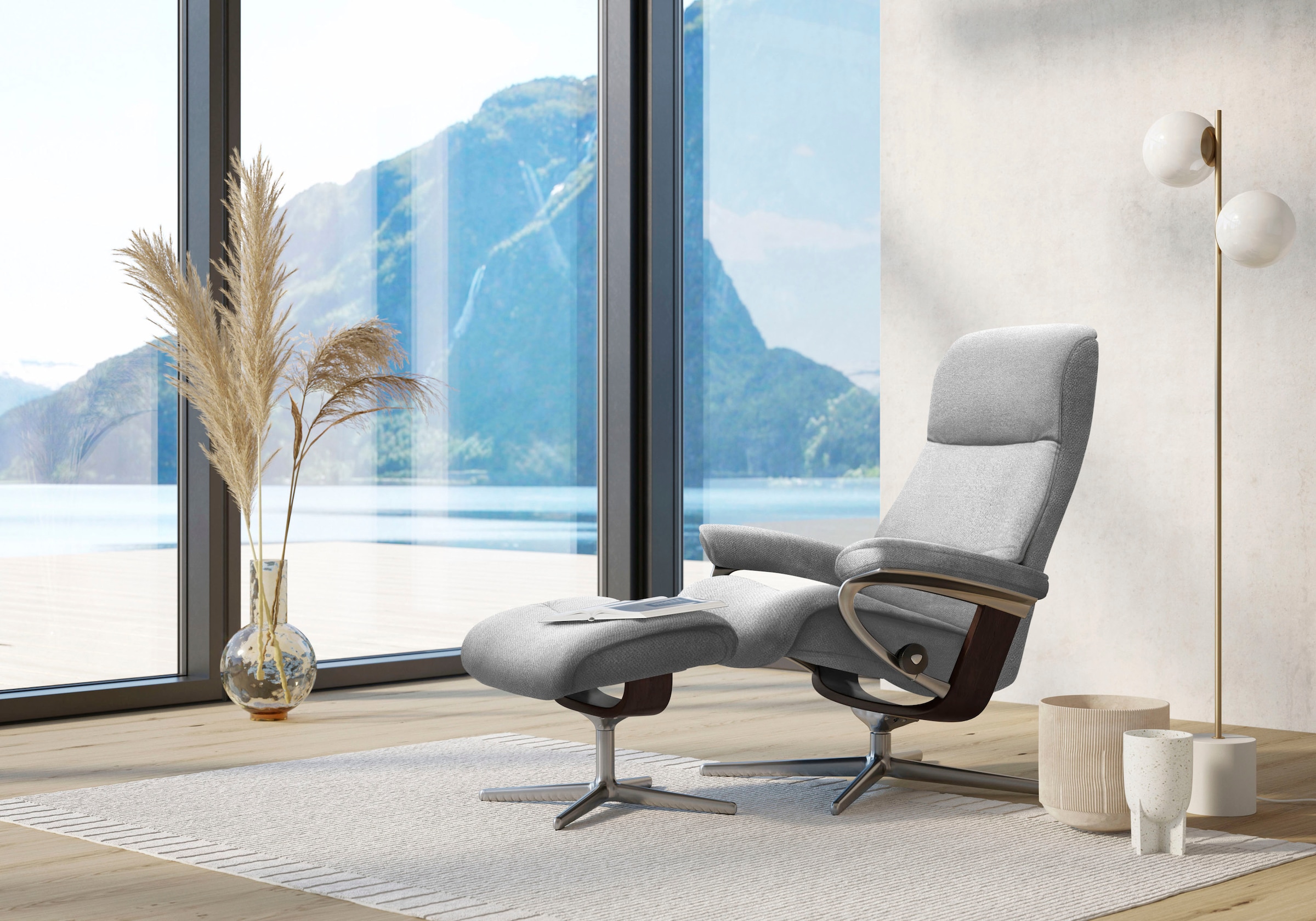 Stressless Relaxsessel "View", mit Cross Base, Größe S, M & L, Holzakzent B günstig online kaufen