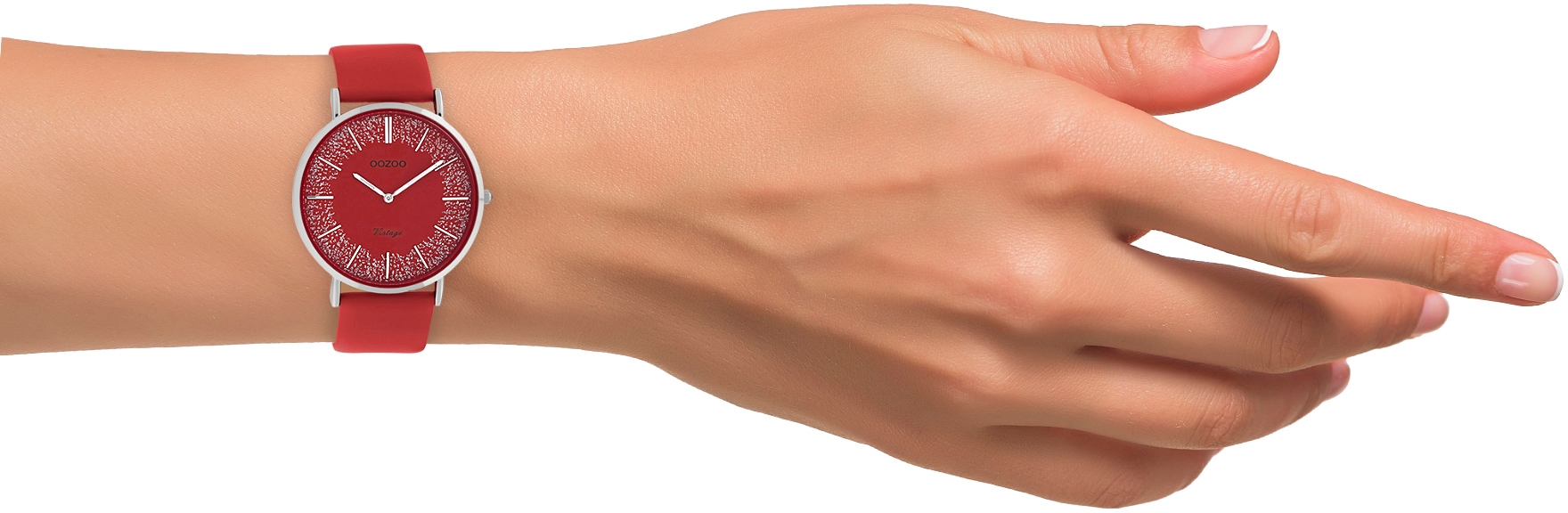 OOZOO Quarzuhr, Armbanduhr, Damenuhr, Lederarmband