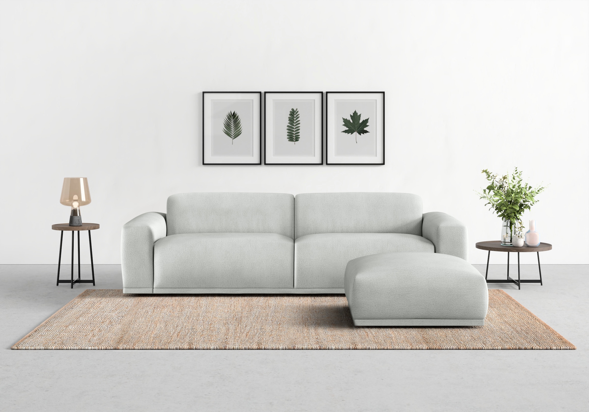 TRENDMANUFAKTUR Big-Sofa »Braga, mit hochwertigem Kaltschaum, Megasofa, in Cord erhältlich«, modernes Big-Sofa, Couch mit hohem Sitzkomfort, 254/72/107 cm (B/H/T)