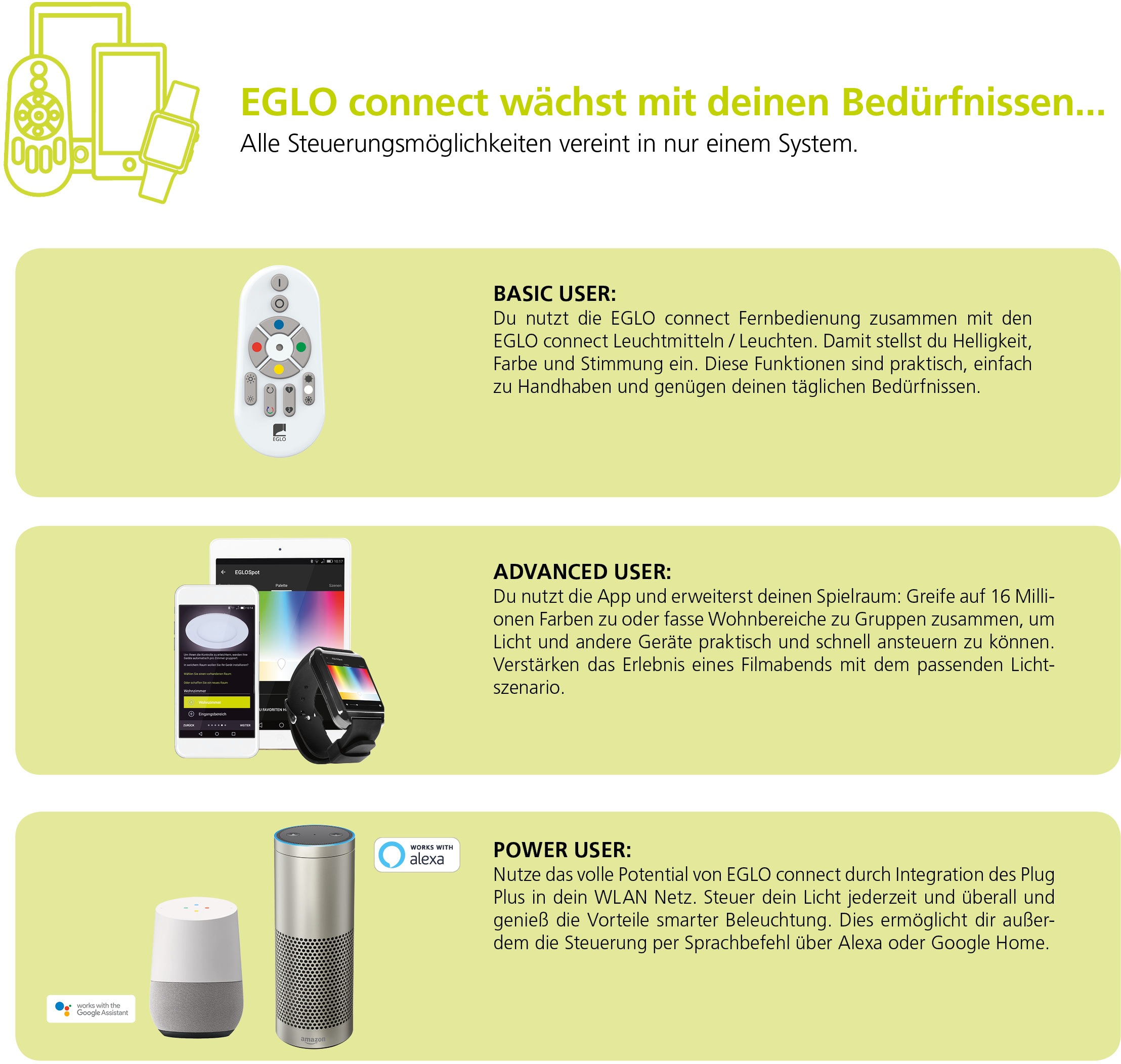 EGLO Deckenleuchte »SARSINA-C«, 1 flammig, Leuchtmittel LED-Board | LED fest integriert, EGLO CONNECT, Steuerung über APP + Fernbedienung, BLE, CCT, RGB