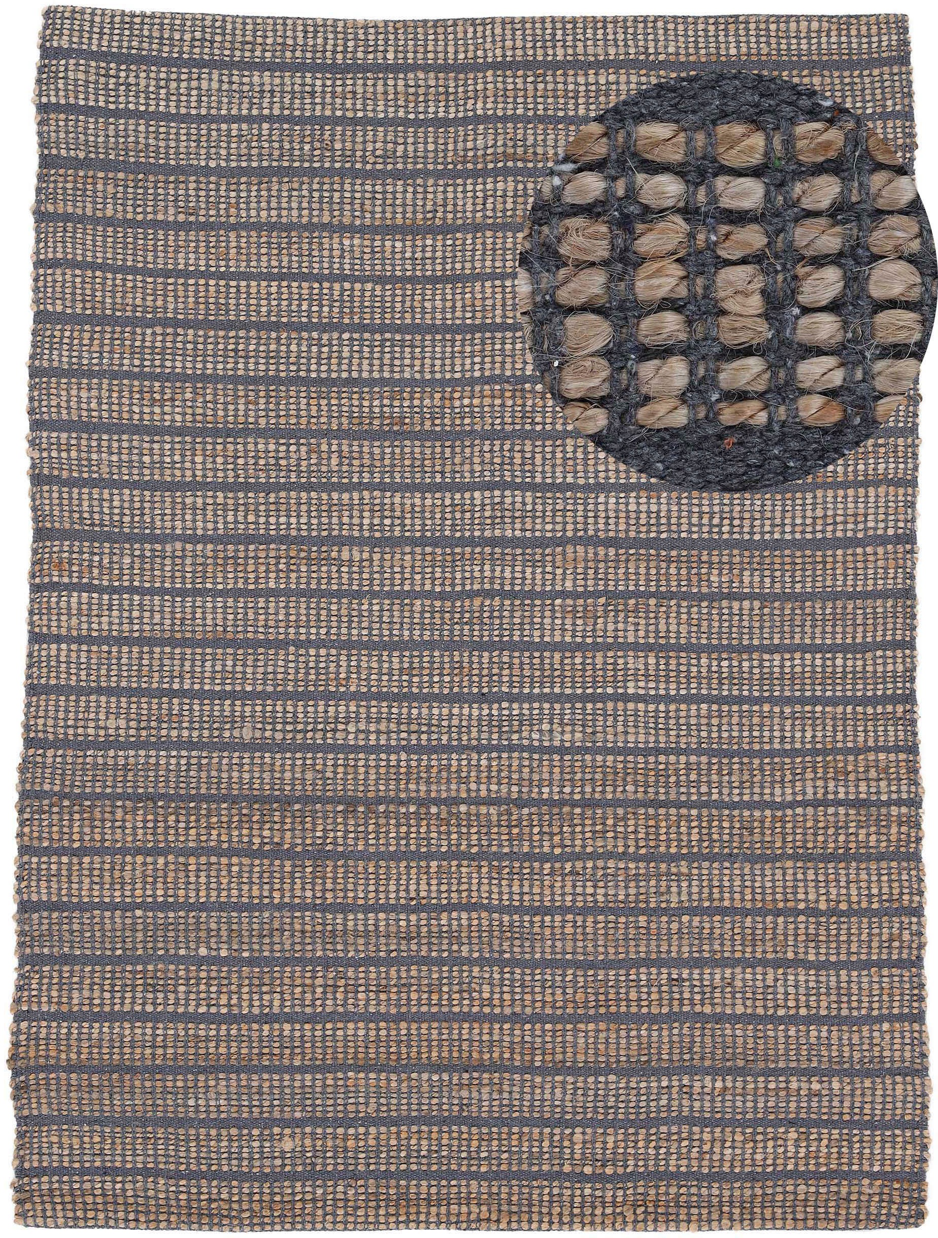 carpetfine Teppich "Lara", rechteckig, Wendeteppich aus Jute/Baumwolle, Wohnzimmer