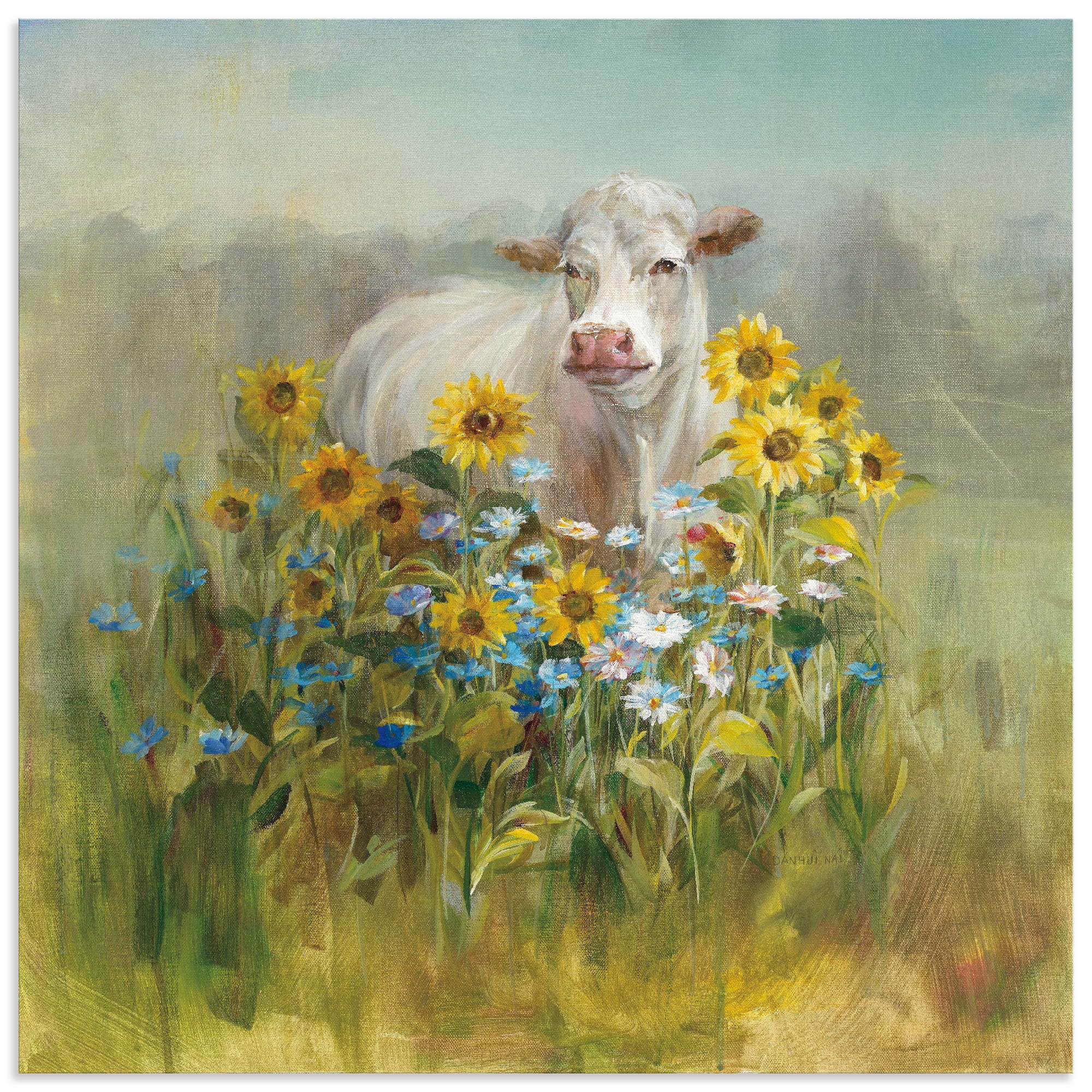 Artland Wandbild "Farm and Field I" Kuhbilder 1 Stk. tlg. als Alubild, Leinwandbild, Poster, Wandaufkleber in verschied. Größen
