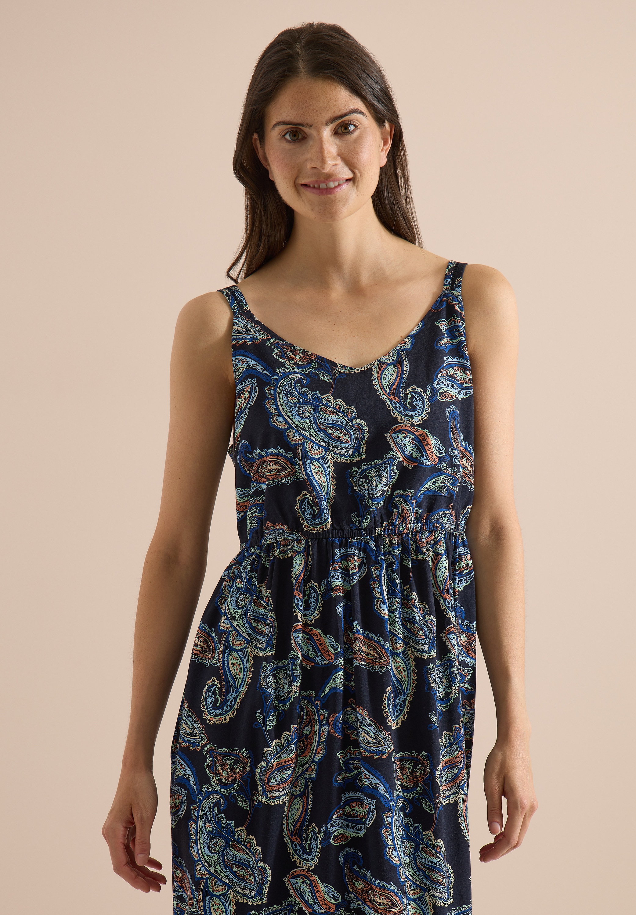 Cecil Maxikleid Eingrifftaschen aus Viskose