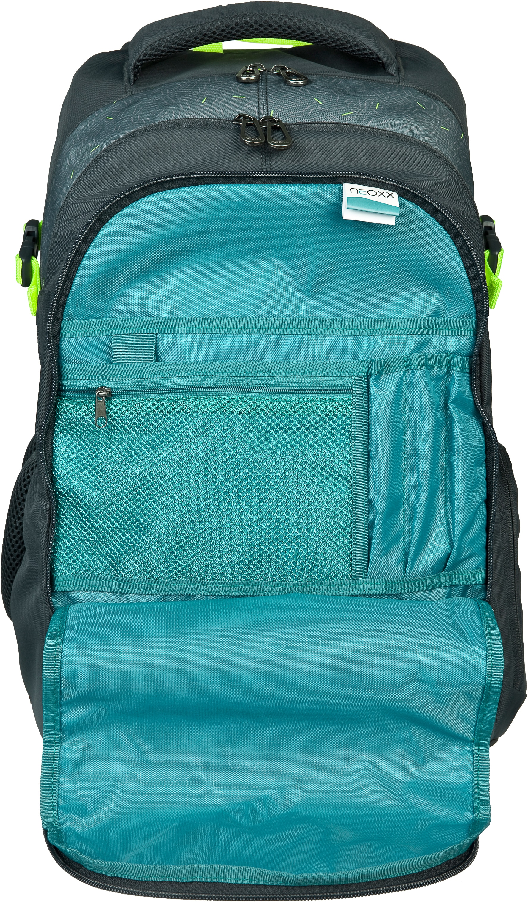 neoxx Schulrucksack »Active, Boom«, reflektierende Details, aus recycelten PET Flaschen