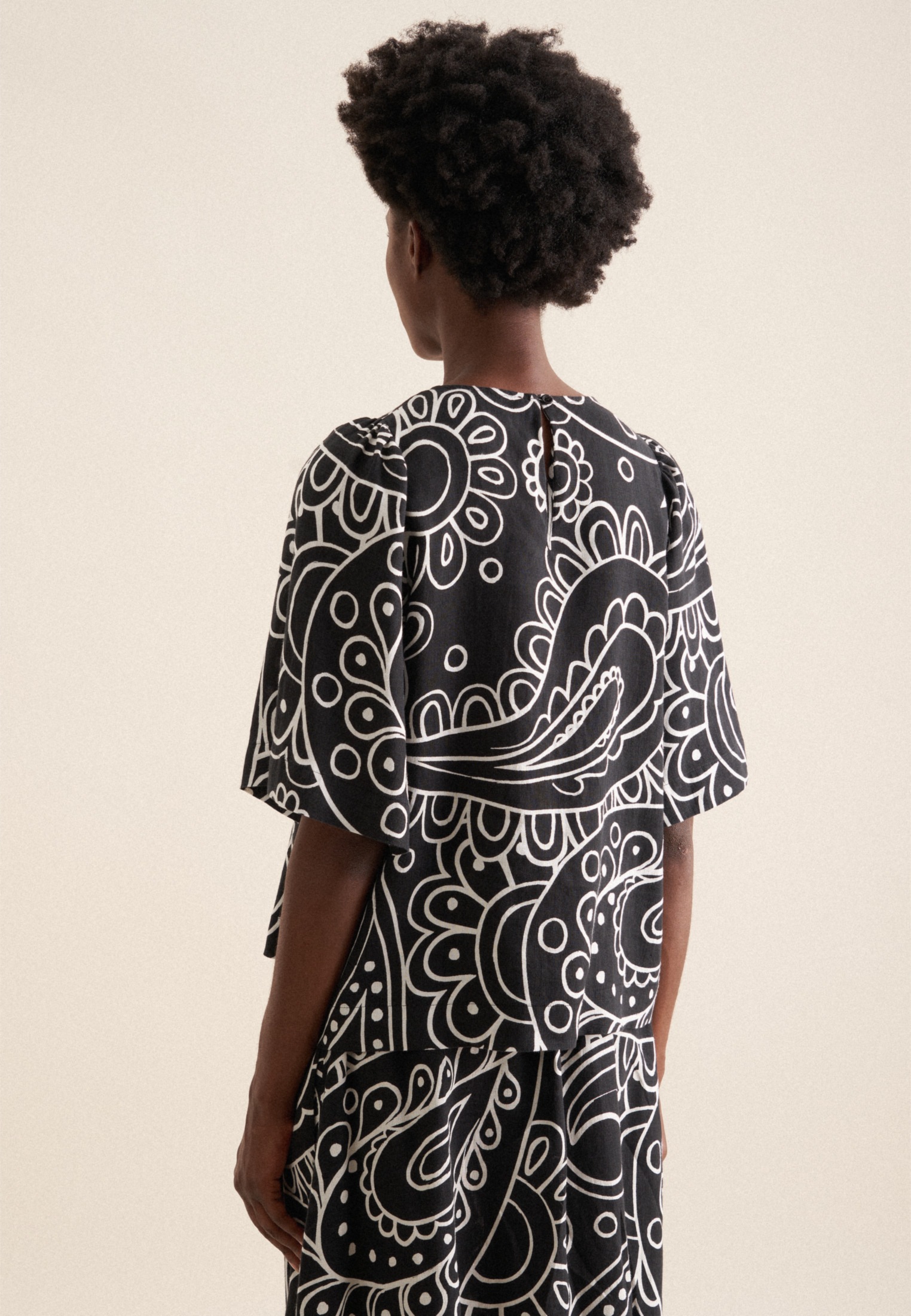 seidensticker Shirtbluse "Schwarze Rose" 1/2 Rundhals Paisley günstig online kaufen