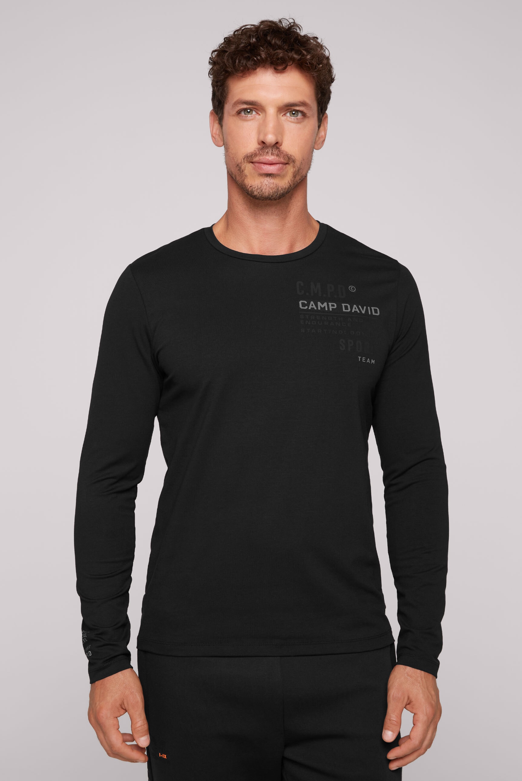 CAMP DAVID Langarmshirt, mit Baumwolle