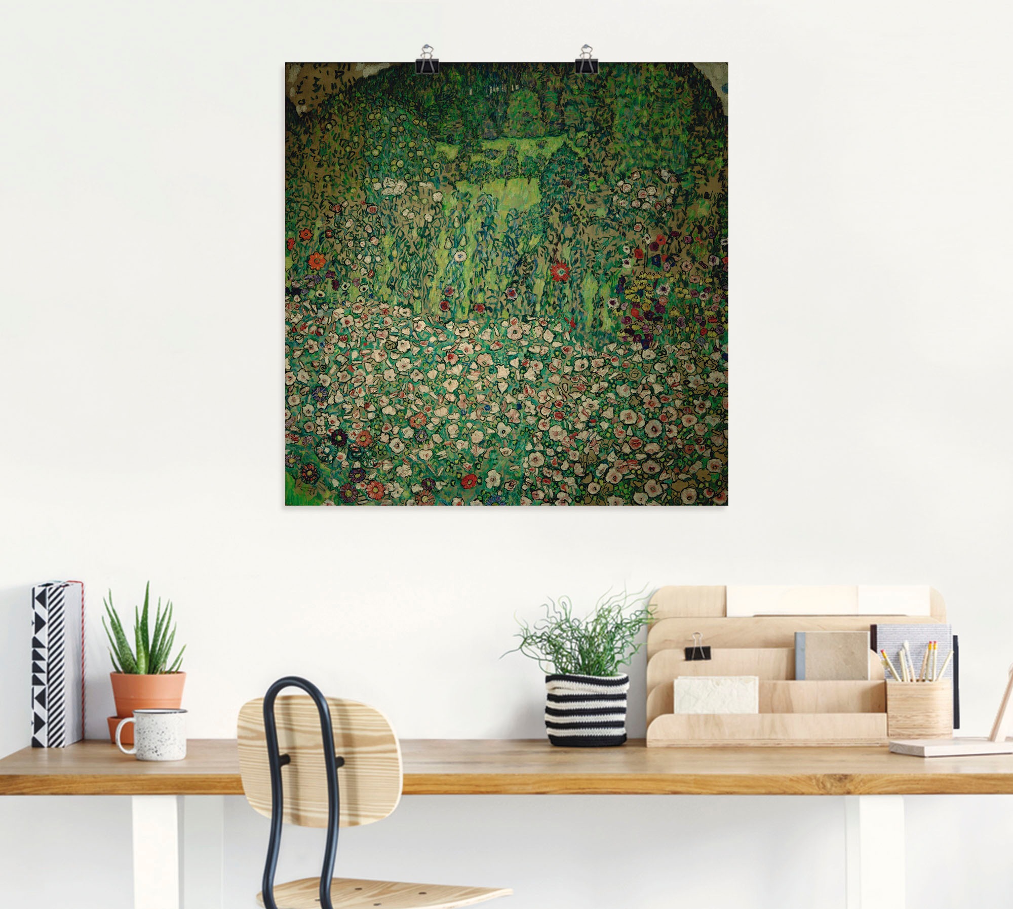 Artland Wandbild »Gartenlandschaft mit Bergkuppe (Gartenlandschaft)«, Garten, (1 St.), als Leinwandbild, Poster in verschied. Größen