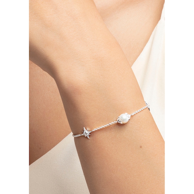 THOMAS SABO Perlenarmband »Perle mit Sternen silber, A1978-167-14-L19V«, mit  Zirkonia (synth.) - mit Süßwasserzuchtperle für bestellen | BAUR