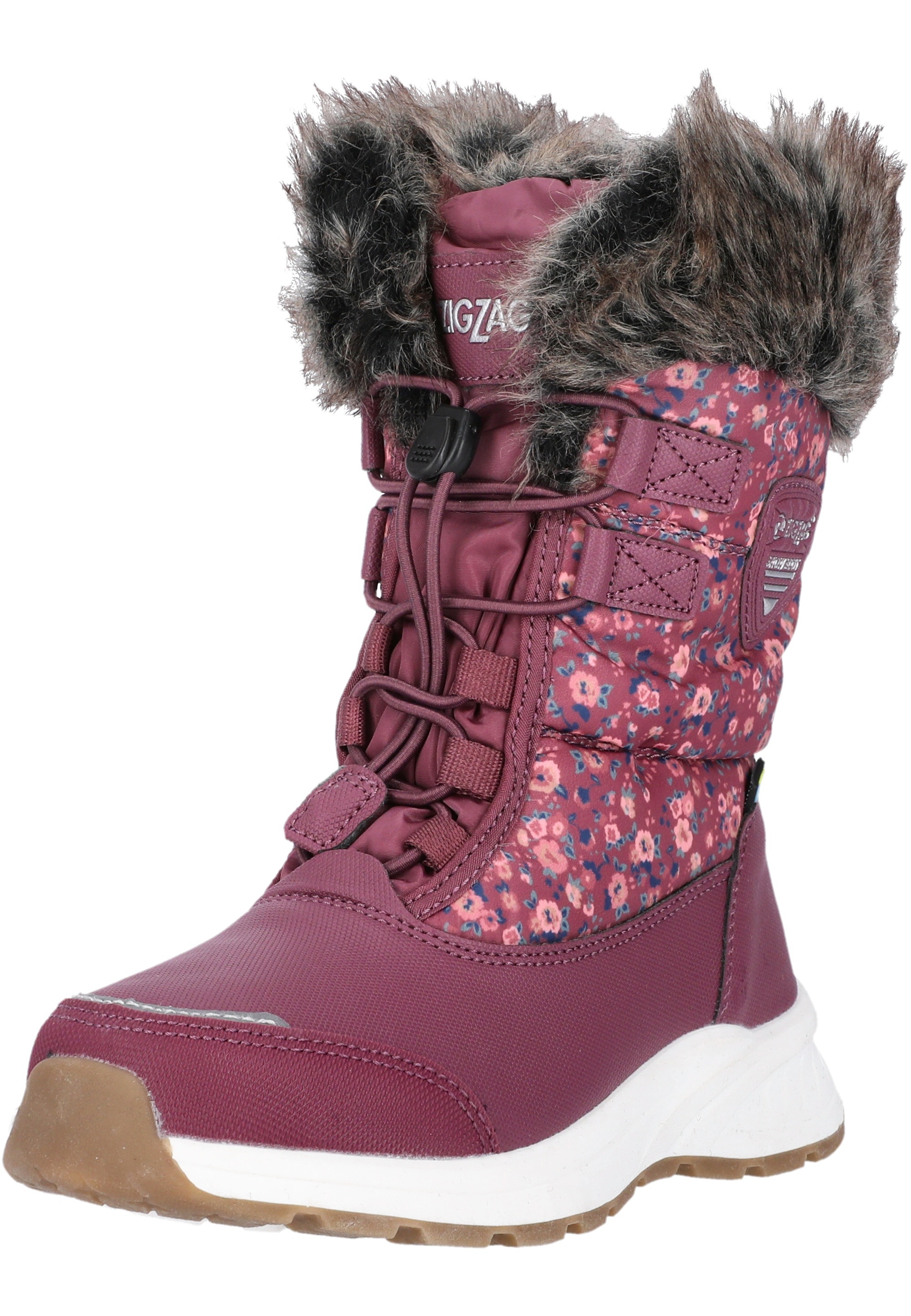 ZIGZAG Mädchen Stiefel "Wesend", Gr. 25, rot, Polyurethane, Synthetik, Schuhe, mit bequemem Kunstfellbesatz und Allwetterprofil