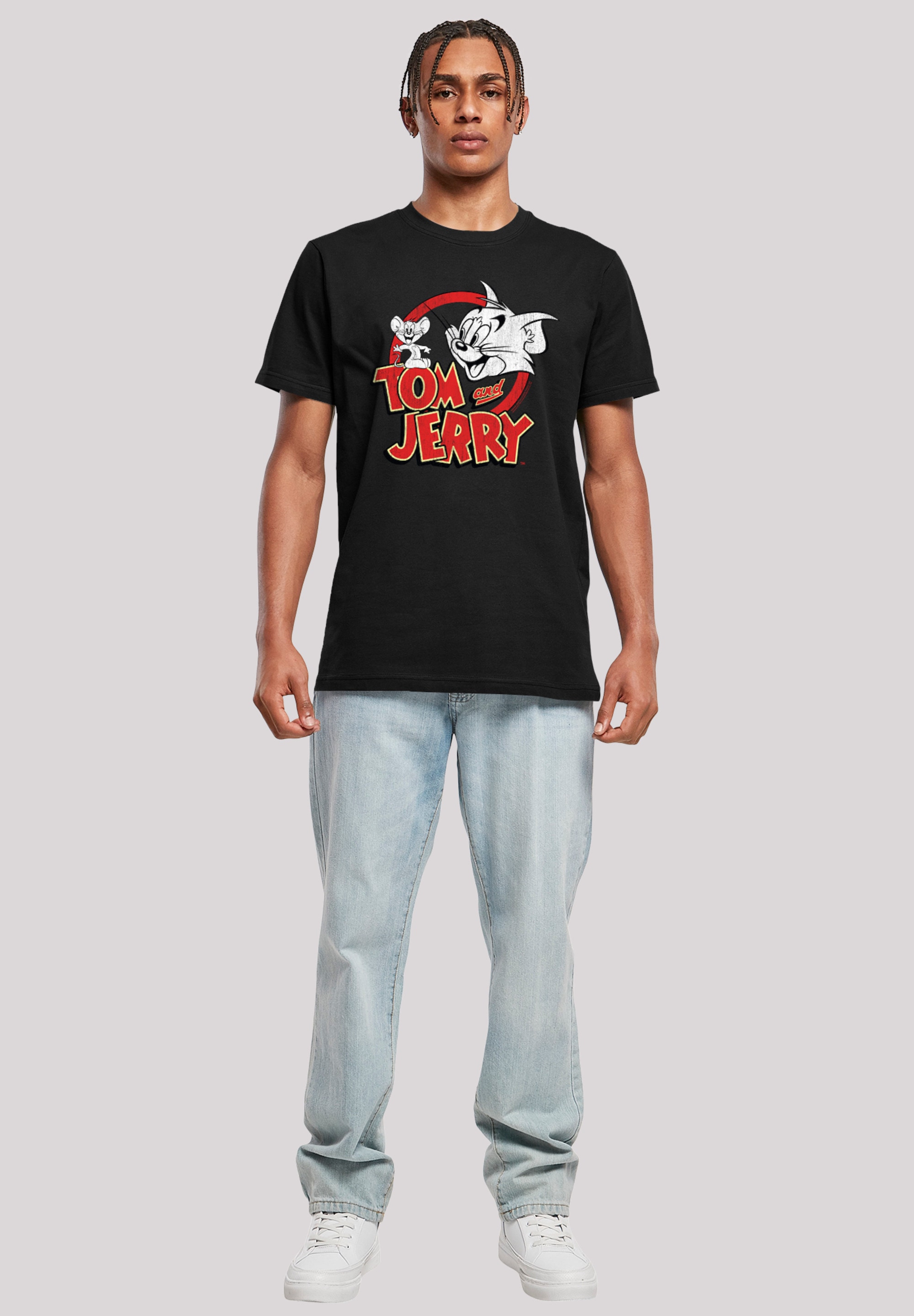 F4NT4STIC T-Shirt »Tom und Jerry Distressed Logo«, Herren,Premium Merch,Regular-Fit,Basic,Bedruckt