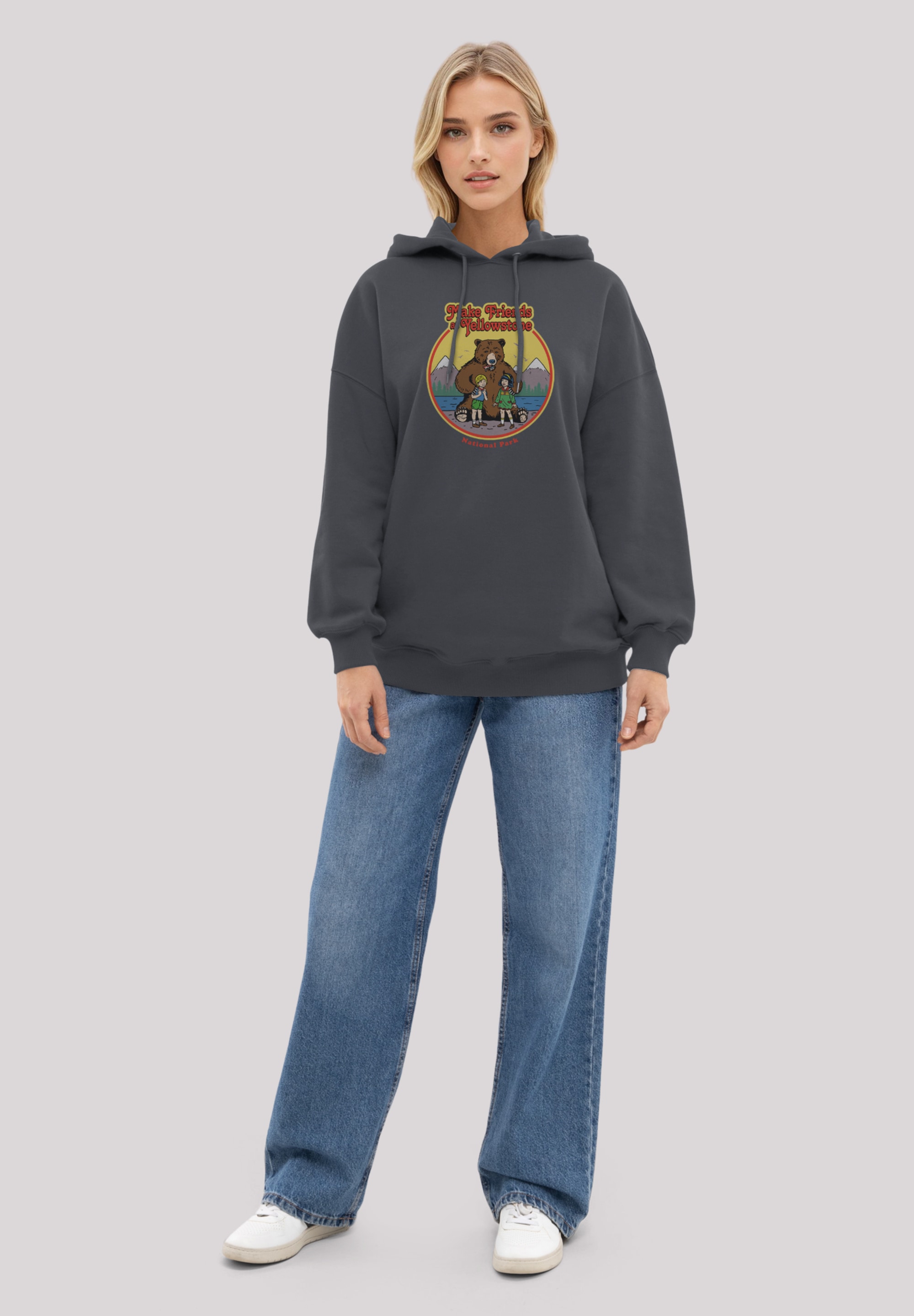 F4NT4STIC Kapuzenpullover »US National Parks Make Friends At Yellowstone« Premium Qualität