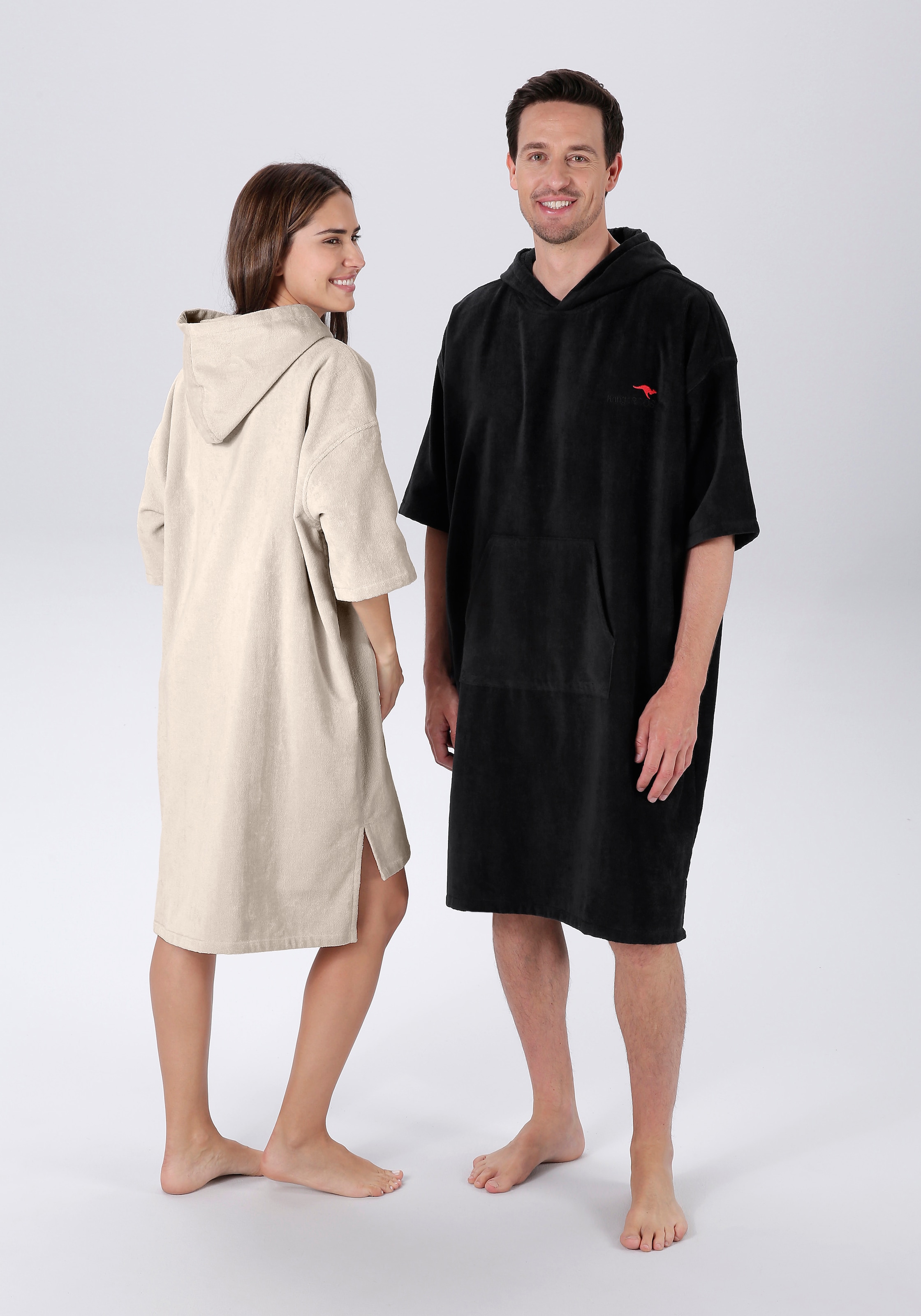 KangaROOS Badeponcho "Summer", (1 St.), Surf Poncho, Kapuze, mit Bauchtasche