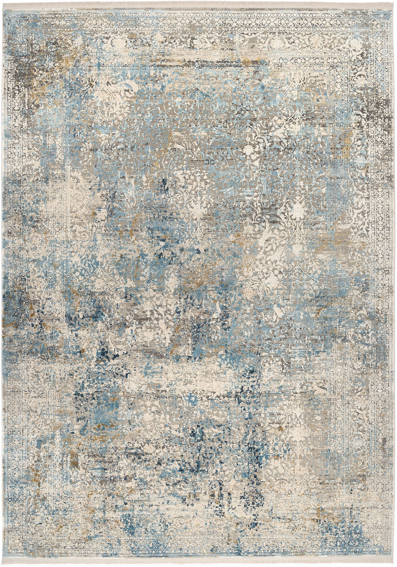 Thumbnail - OCI DIE TEPPICHMARKE Teppich "BESTSELLER CAVA" rechteckig 8 mm Höhe Glanz Viskose, mit Fransen, Hoch Tief Struktur, Vint...