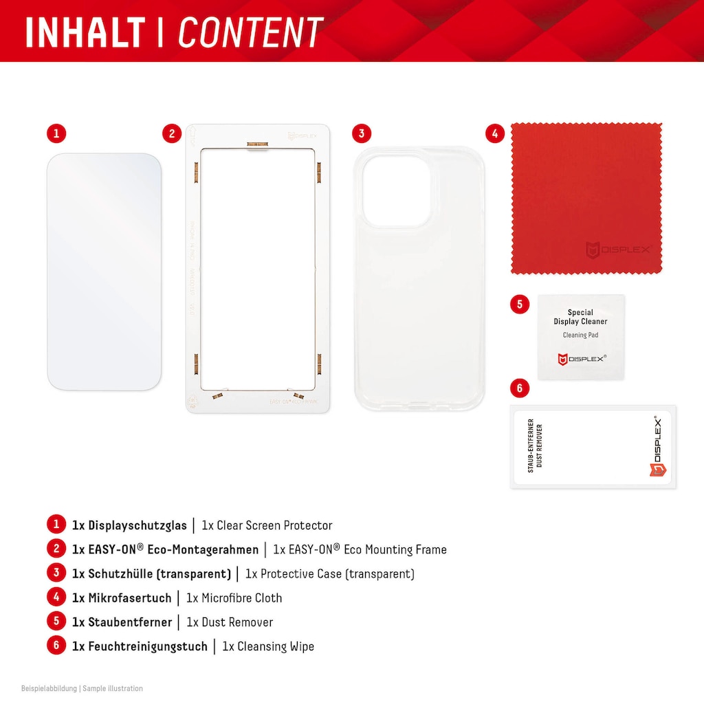 Displex Displayschutzglas »Real Glass + Case«, für Apple iPhone 15 Plus