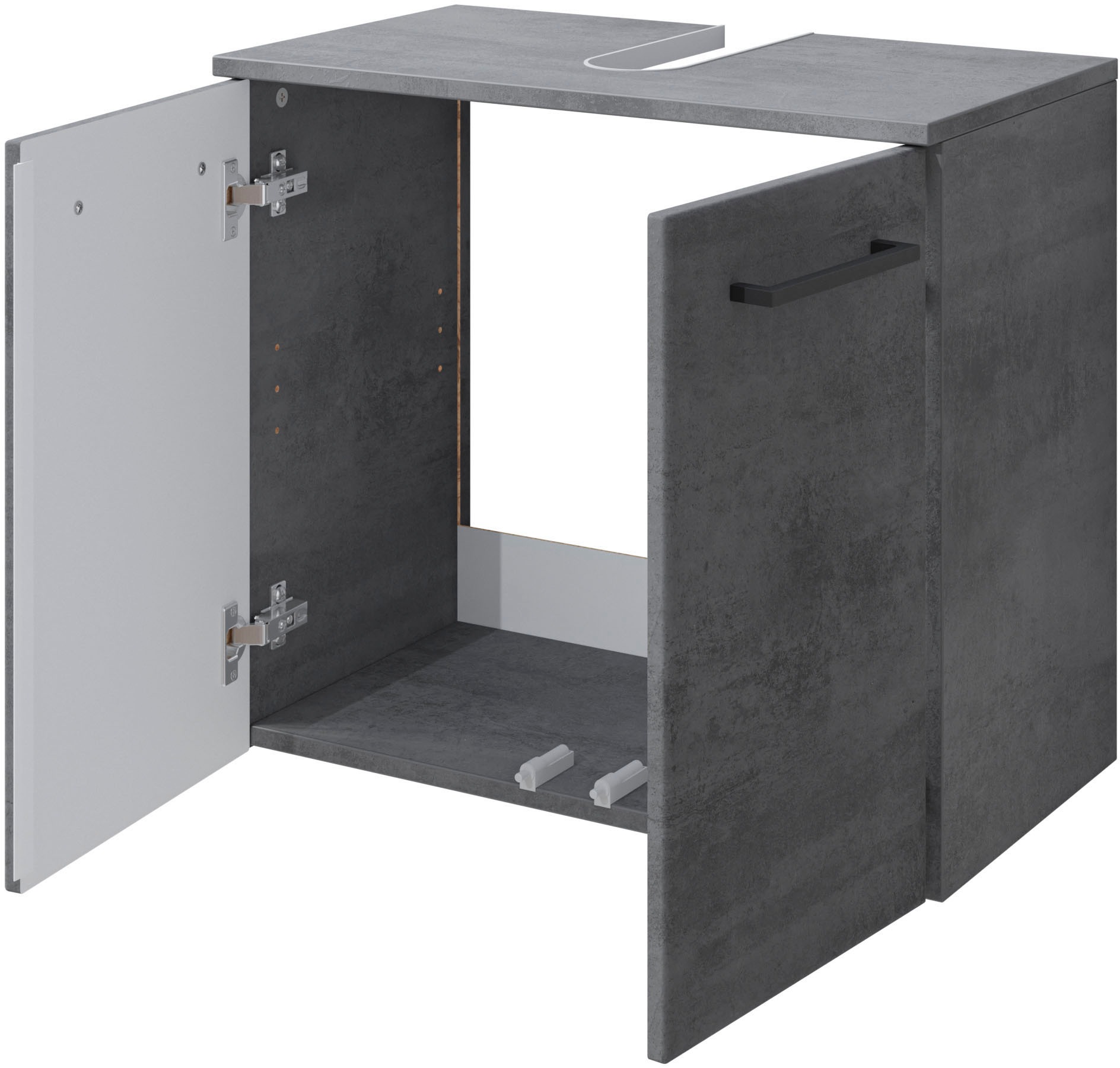 Saphir Badmöbel-Set »Quickset 945 4-teilig, Waschbeckenunterschrank und LED-Spiegelschrank«, (4 St.), Unterschrank, Hängeschrank, 7 Türen, 2 Schubladen, inkl. Türdämpfer
