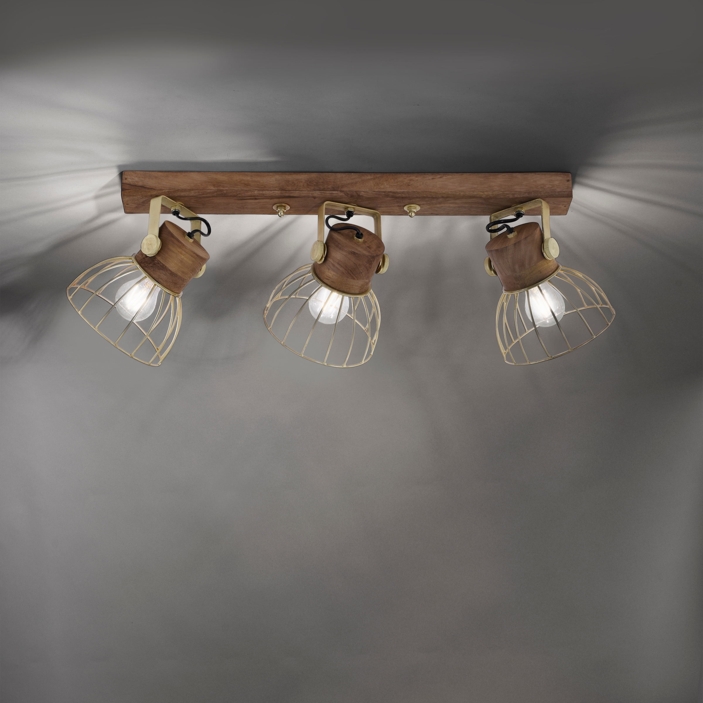 JUST LIGHT Wandleuchte »ALAMI«, 3 flammig, Leuchtmittel E27 | ohne Leuchtmittel, ExklusiveE27