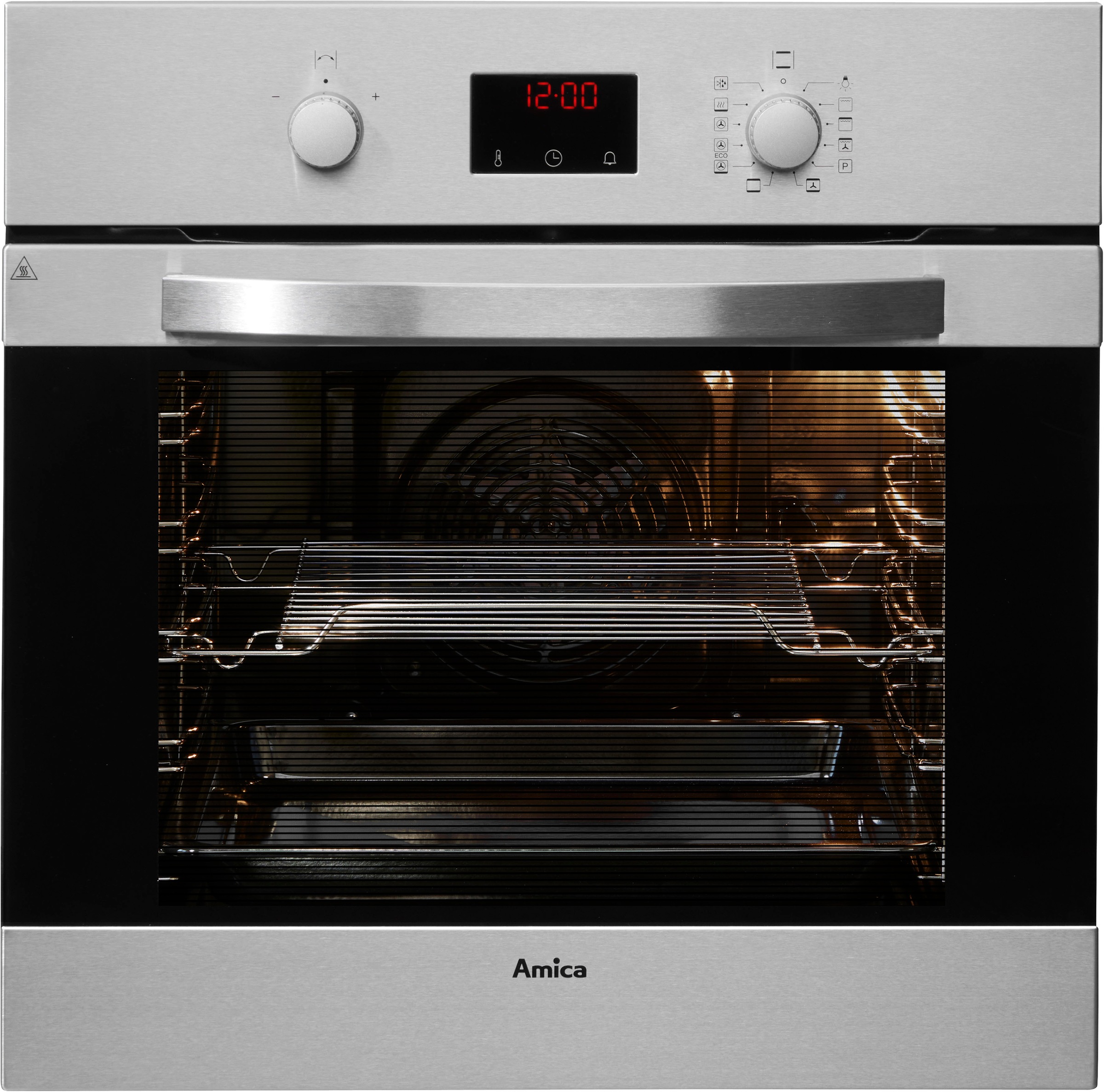 Amica Backofen  »10223.3eEHiTsrPrDJX EBP 13624 E«, mit Teleskopauszug nachrüstbar, Pyrolyse-Selbstreinigung