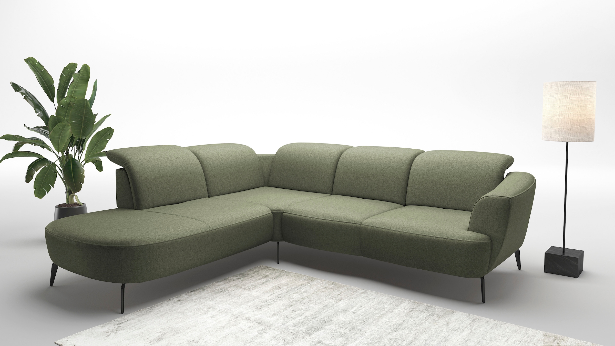 sit&more Ecksofa "Zoe" ink.Sitztiefenverstellung, wahlweise mit Kopfteilverstellung